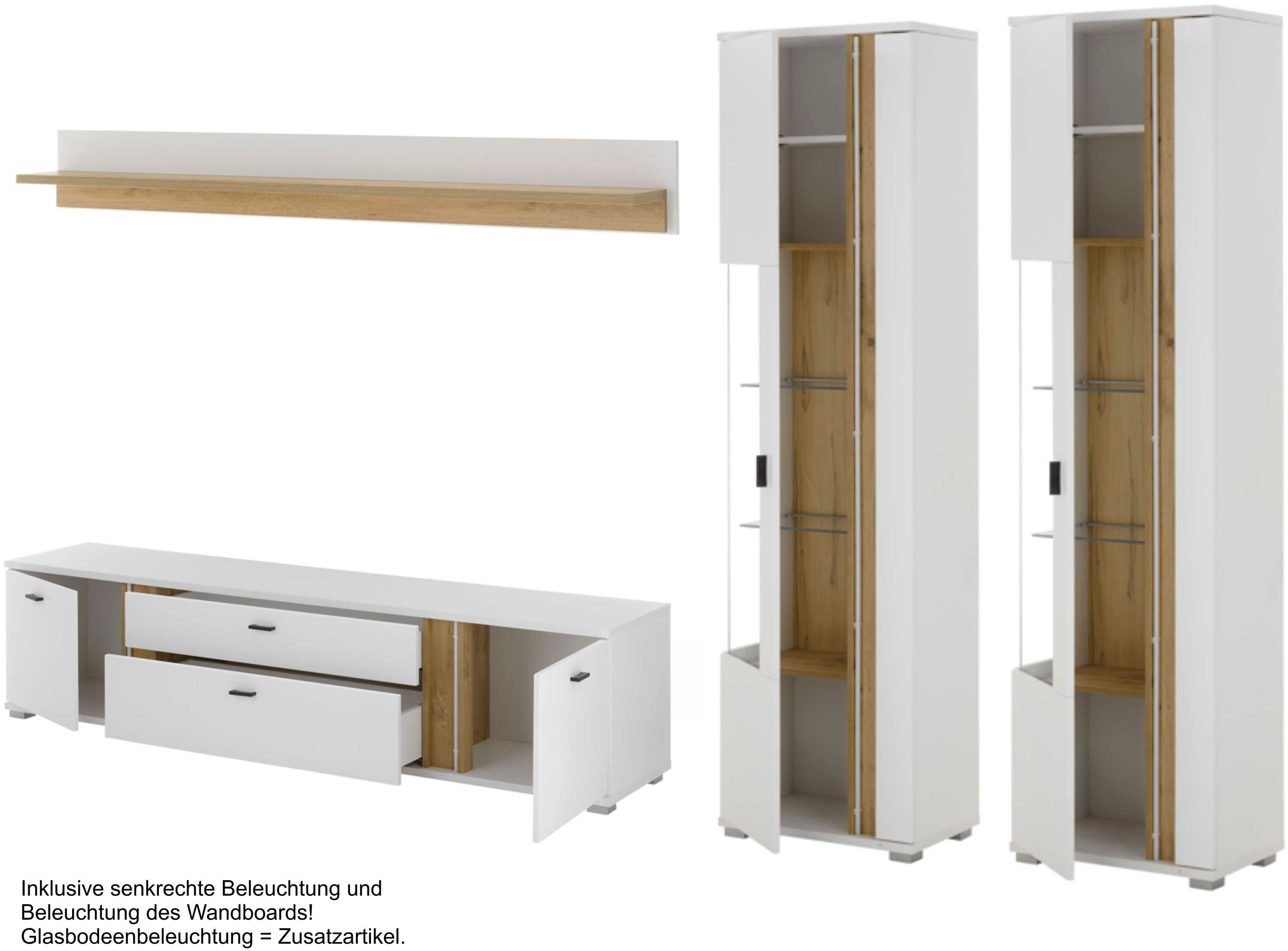 INOSIGN Wohnwand "LONG ISLAND" Set, 4 Stk. tlg. in moderner Trendfarbe,inkl günstig online kaufen