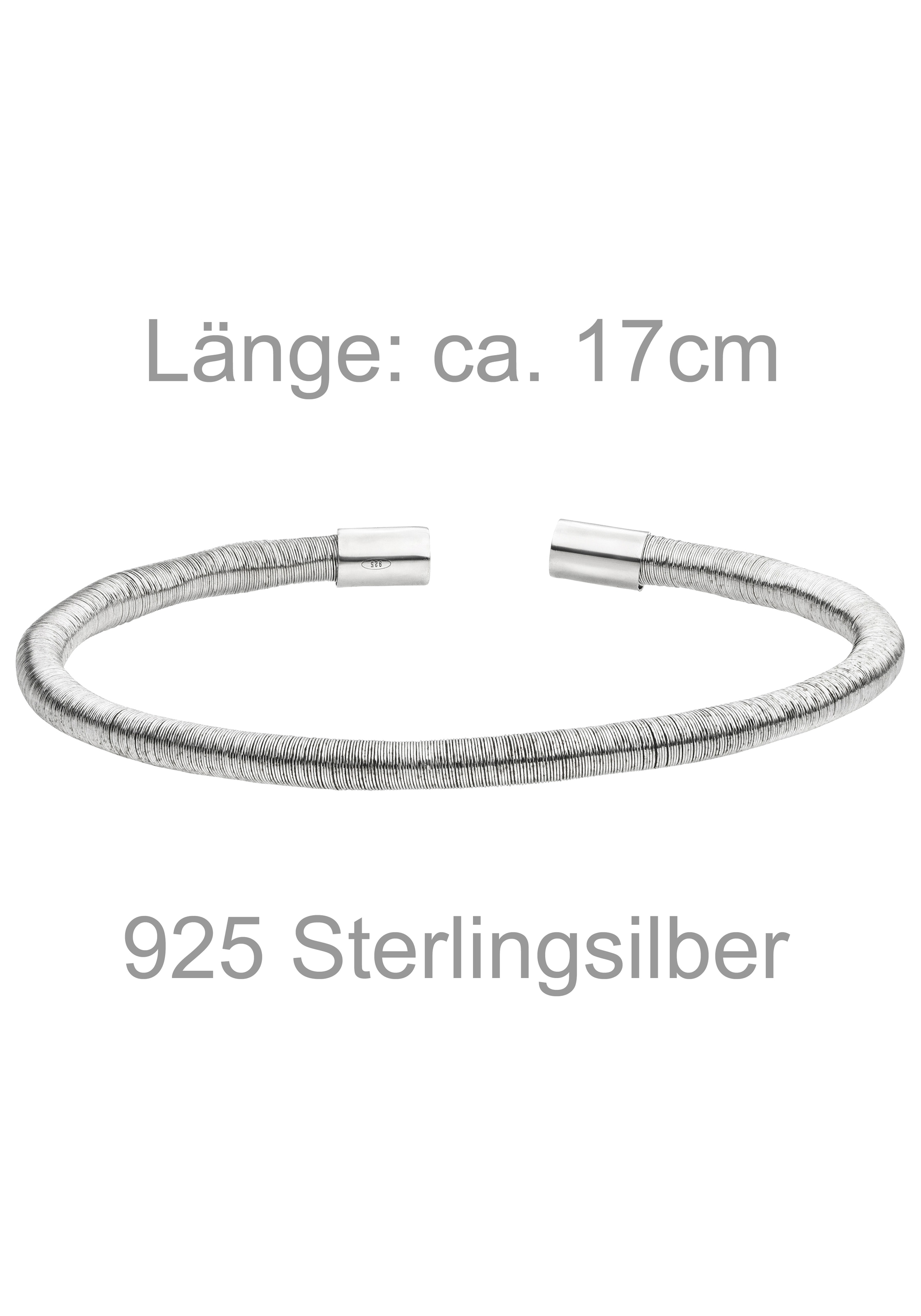 JOBO Armspange »offener Armreif«, 925 Silber 17 cm