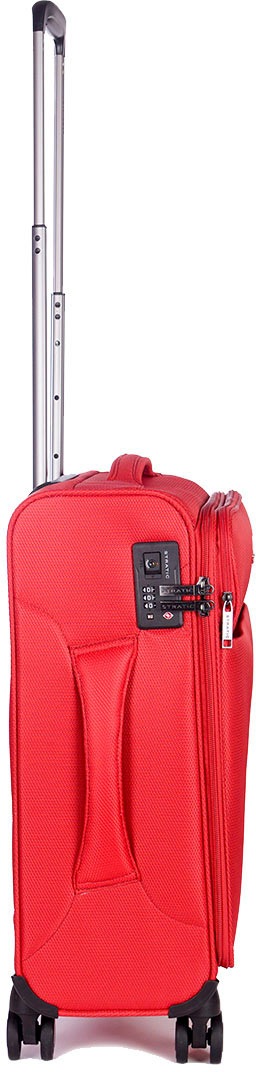 Stratic Weichgepäck-Trolley »Stratic Light + S, red«, 4 Rollen, Handgepäck Reisekoffer Reisegepäck TSA-Zahlenschloss