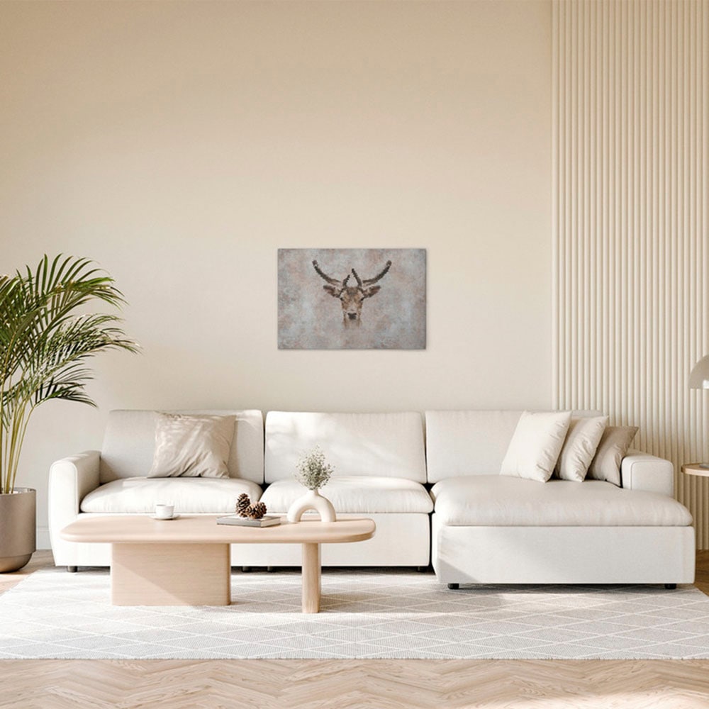 A.S. Création Leinwandbild "Big Three 3 - Wandbild Grau Beige Braun Keilrah günstig online kaufen