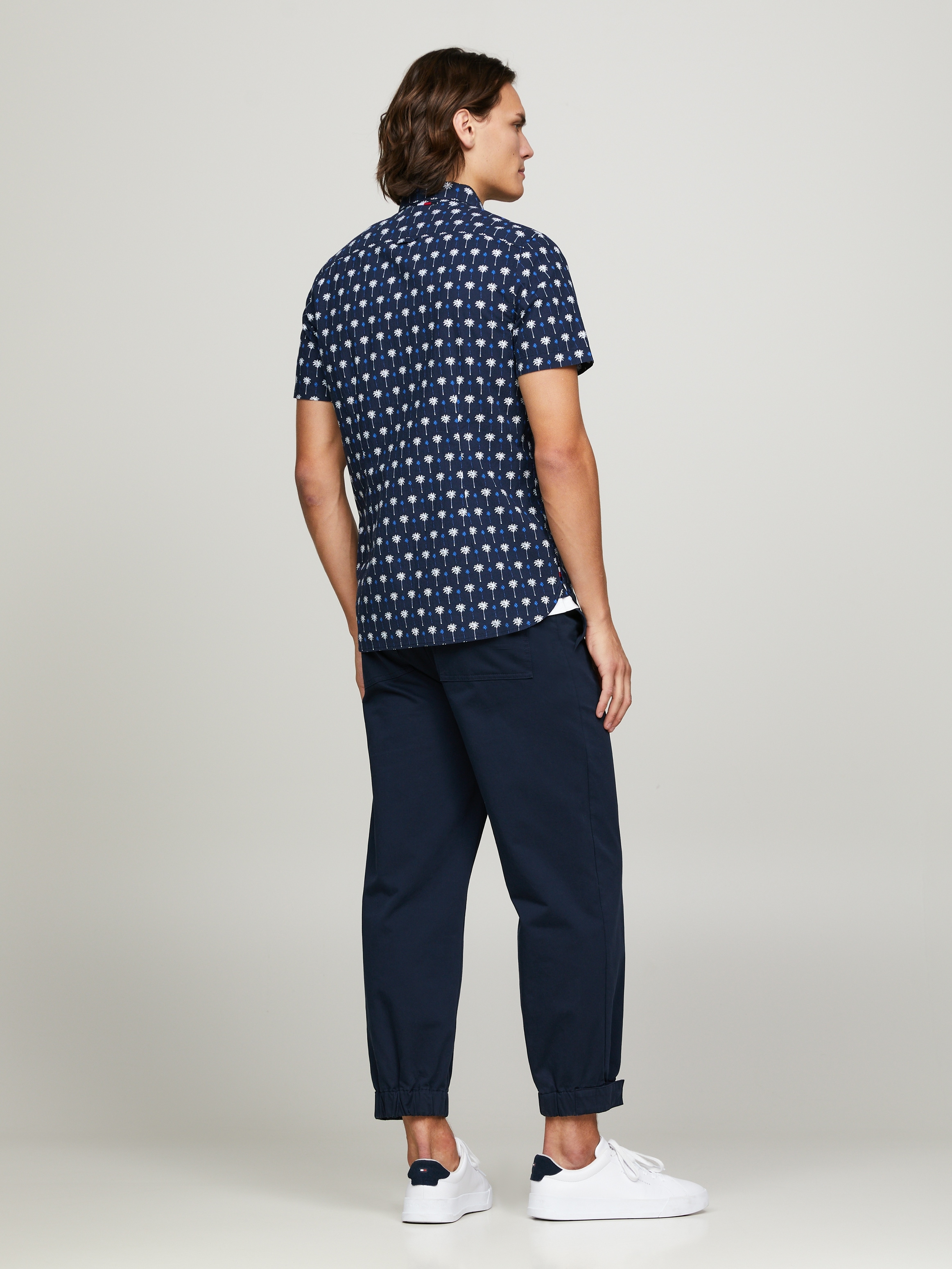 Tommy Hilfiger Kurzarmhemd »MINI PALM PRINT SF SHIRT«, mit zweifarbigen Print