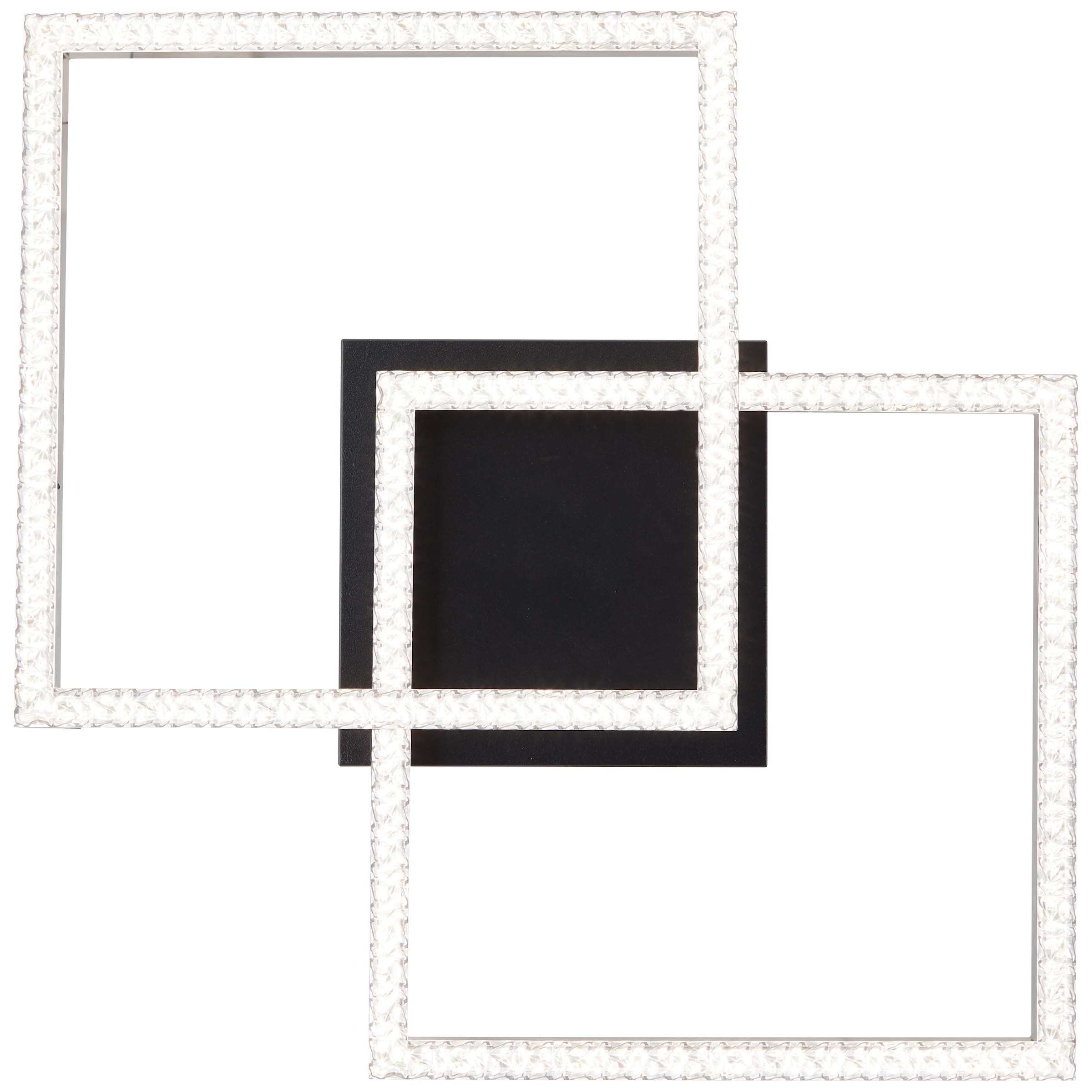 Brilliant LED Deckenleuchte »Ranni«, 41 x 41, 2700 lm, 4000 K, Kristalloptik, schwenkbar, schwarz