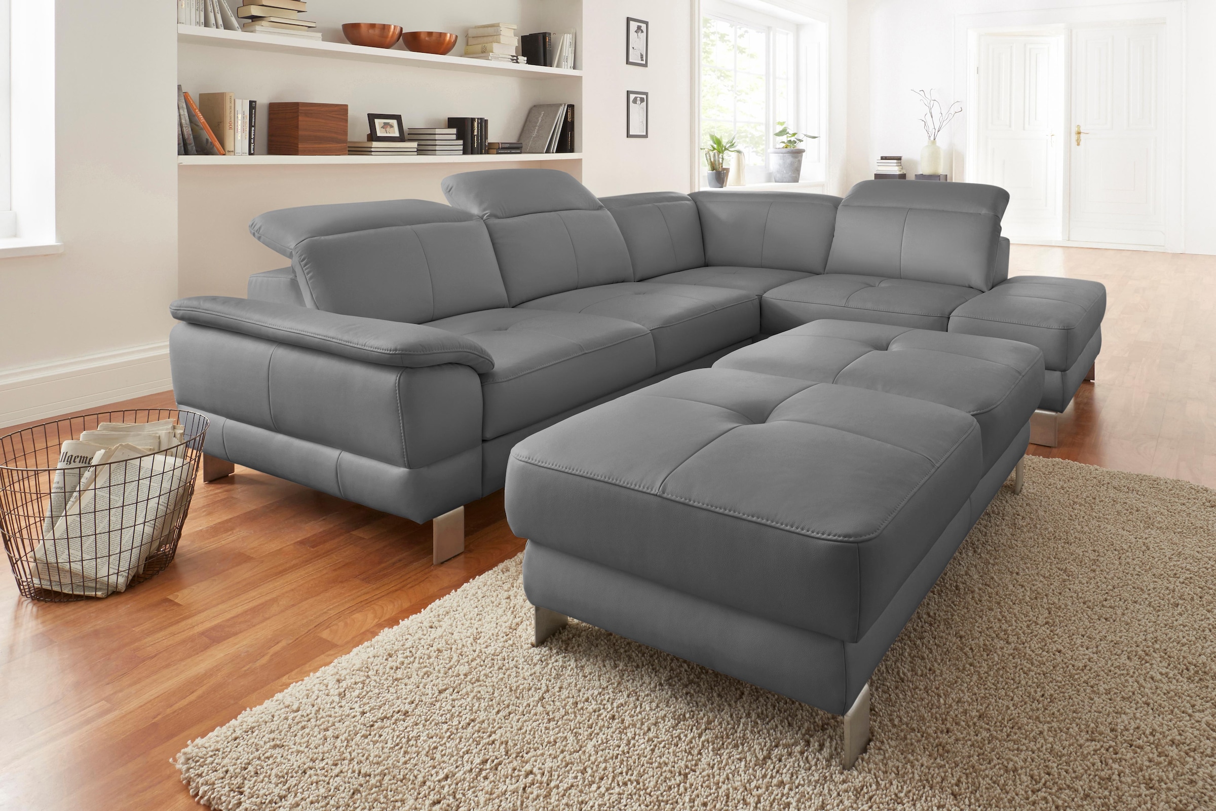 exxpo - sofa fashion Ecksofa "Mantua, L-Form", mit Kopf- bzw. Rückenverstel günstig online kaufen