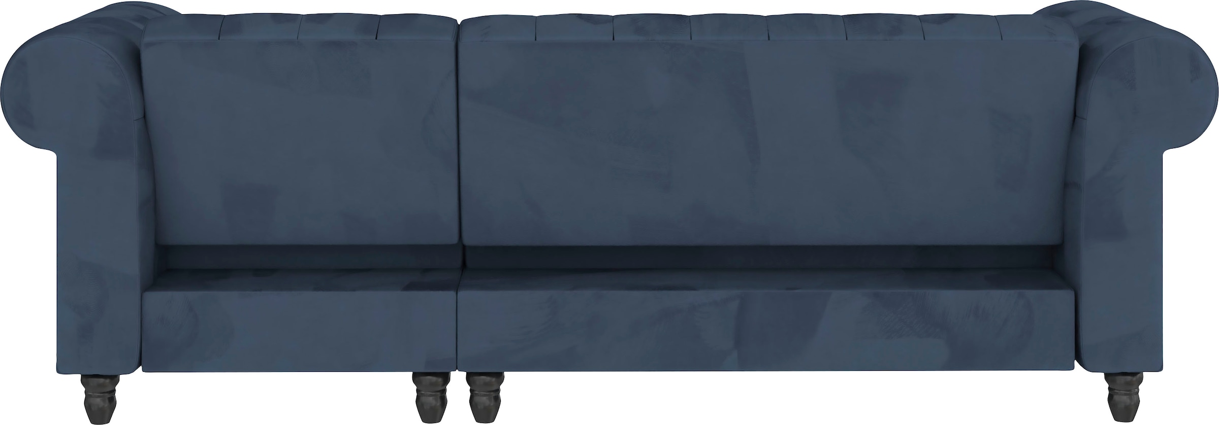 Dorel Home Ecksofa »Felix, L-Form, 241 cm (Liegefl.108x195 cm), Recamiere tauschbar,«, verstellb. Rückenlehne, Bett-Funktion, Velours, Kunstleder, Vintage