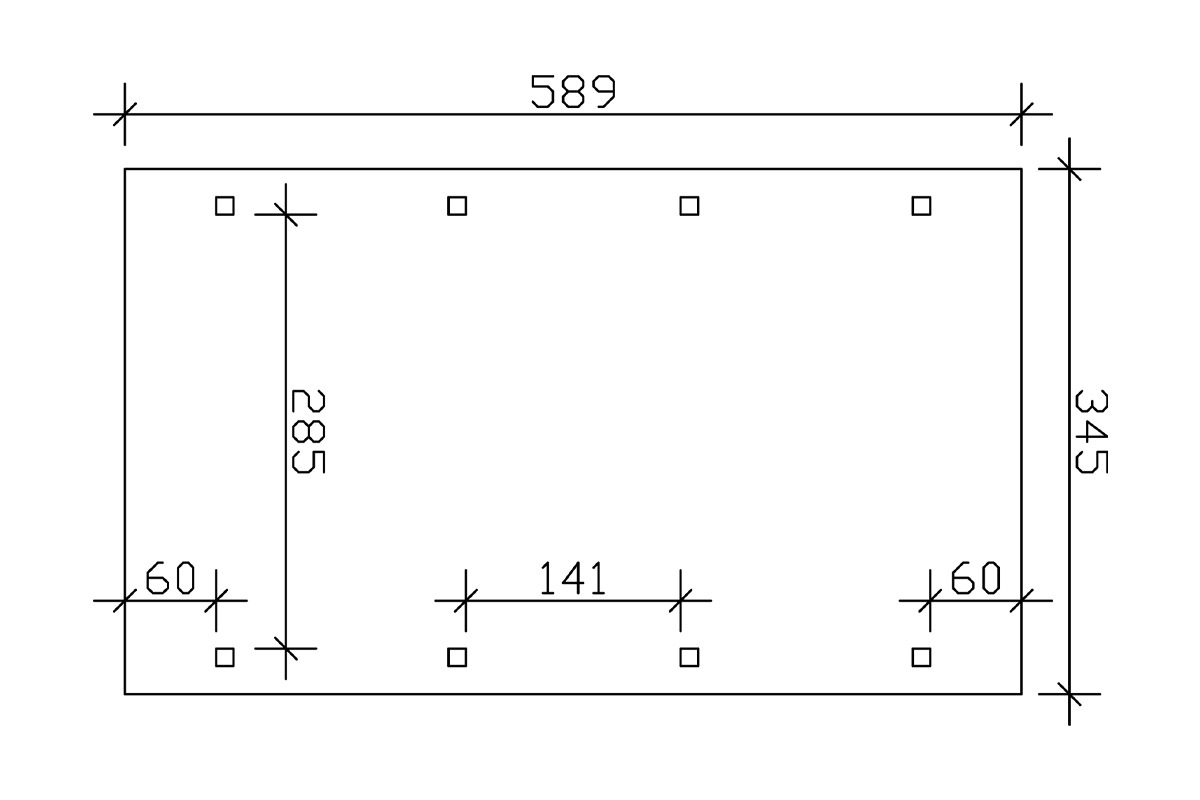 Skanholz Einzelcarport »Spreewald«, 285 cm, braun