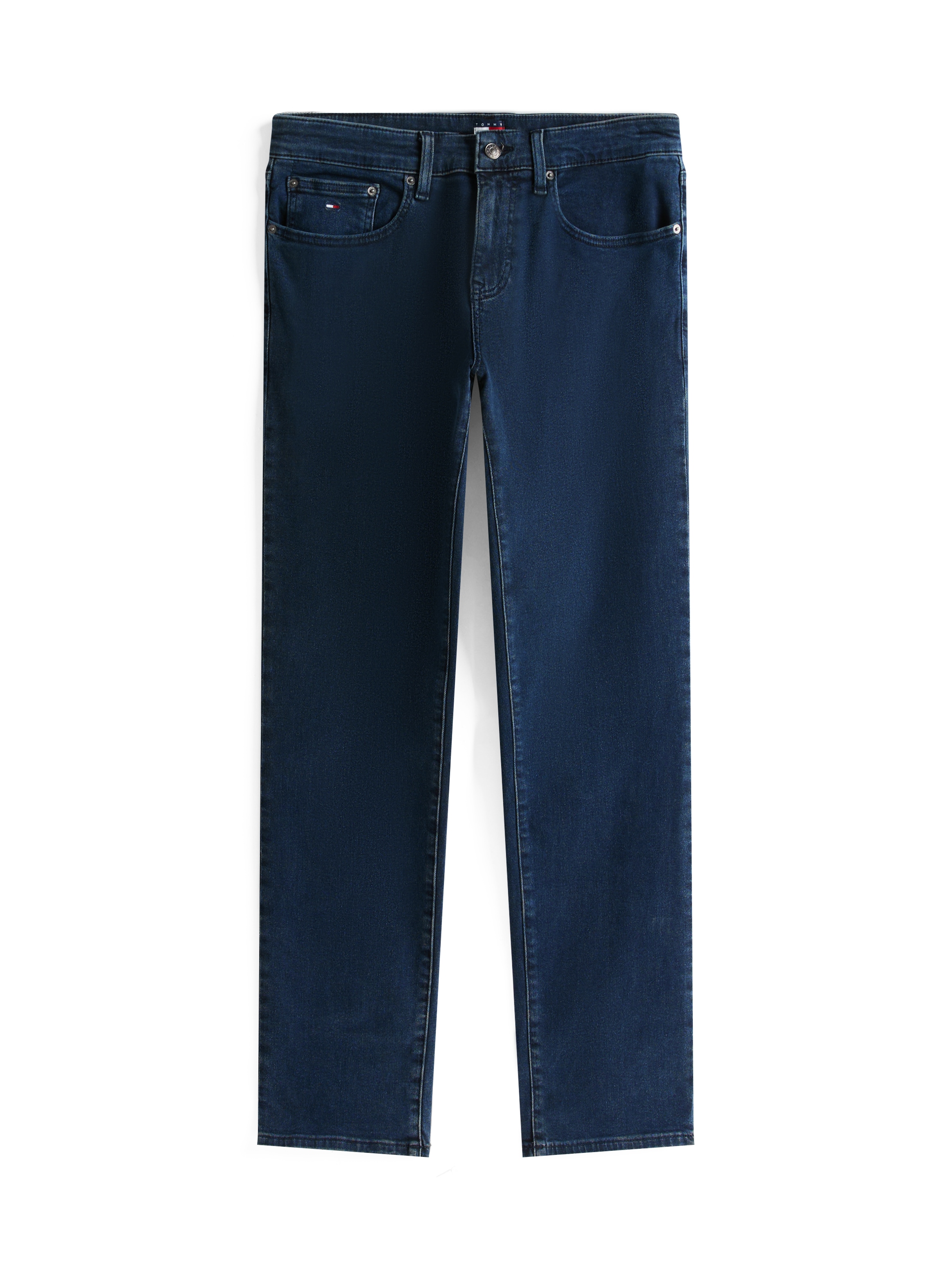 Tommy Jeans Gerade Jeans »SCANTON SLIM BI0234«, Mit Markenlabel aus Leder hinten
