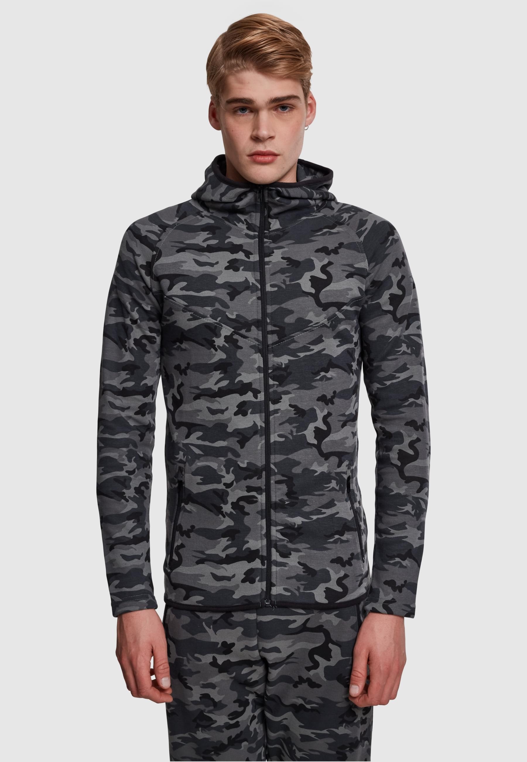 URBAN CLASSICS Allwetterjacke »Urban Classics Herren Interlock Camo Zip Jacket«, (1 St.), mit Kapuze