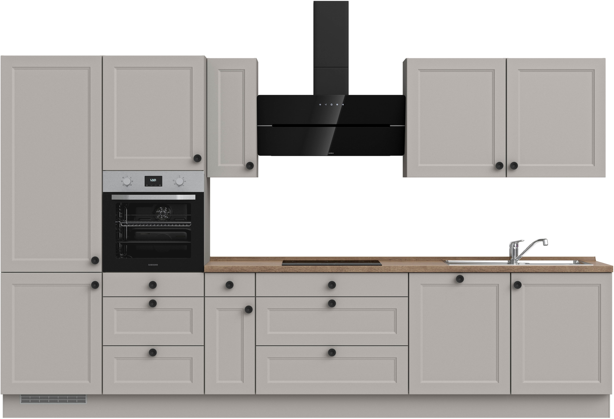 nobilia® Küchenzeile »"Cascada premium"«, vormontiert, Ausrichtung wählbar, Breite 360 cm, ohne E-Geräte