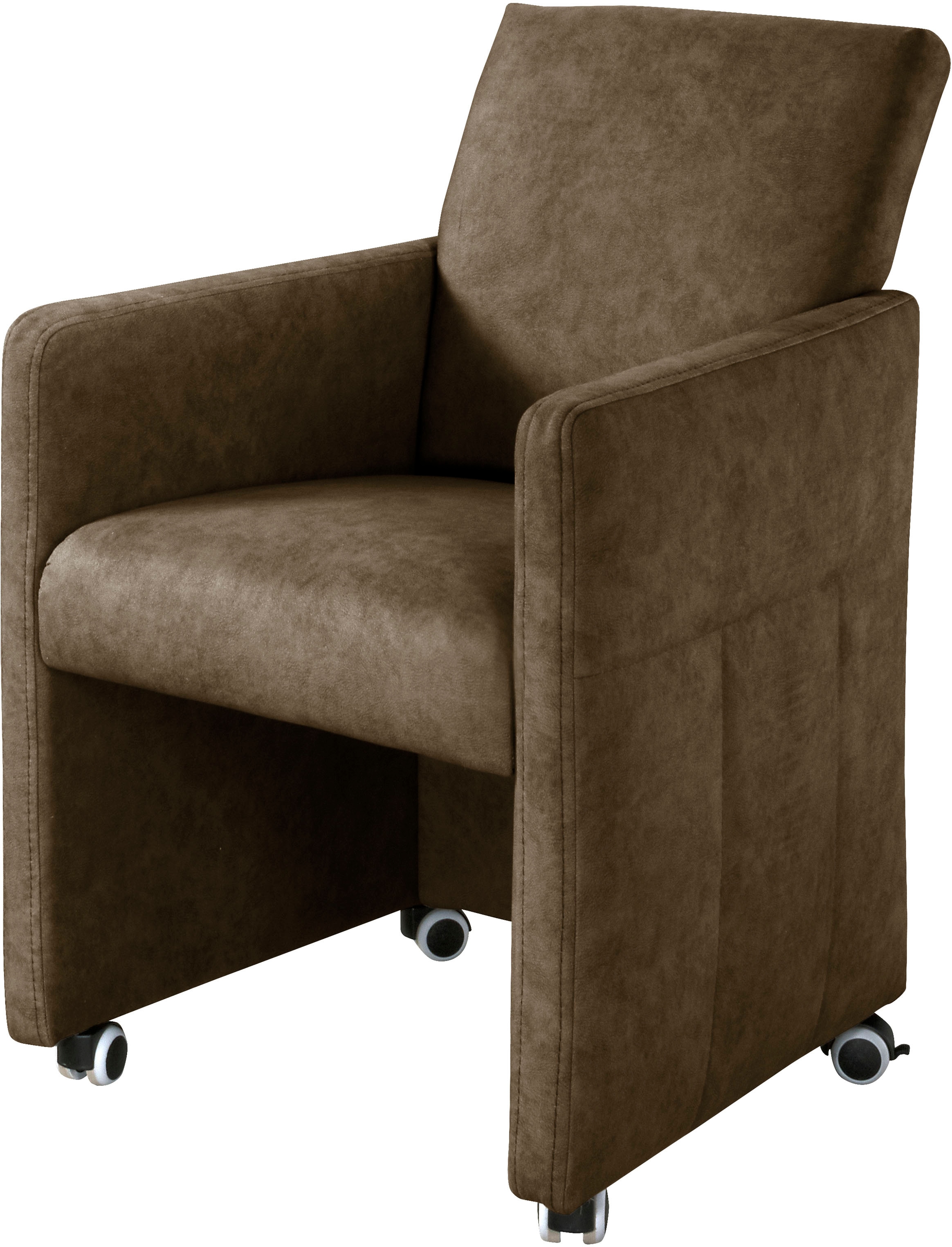 exxpo - sofa fashion Esszimmersessel, Loungesessel auf Rollen, schmale Arml günstig online kaufen