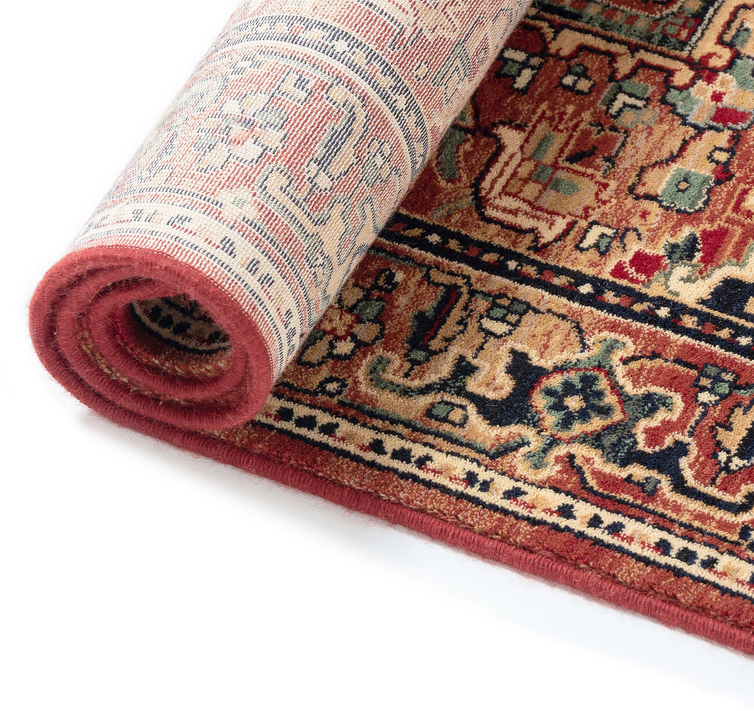 Wollteppich THEKO "Saharna 2886" Gr. 7, rot, B:250cm H:10mm L:350cm, Wolle, Teppiche, Fransenteppich, reine Wolle, Orient-Optik, mit Fransen 3
