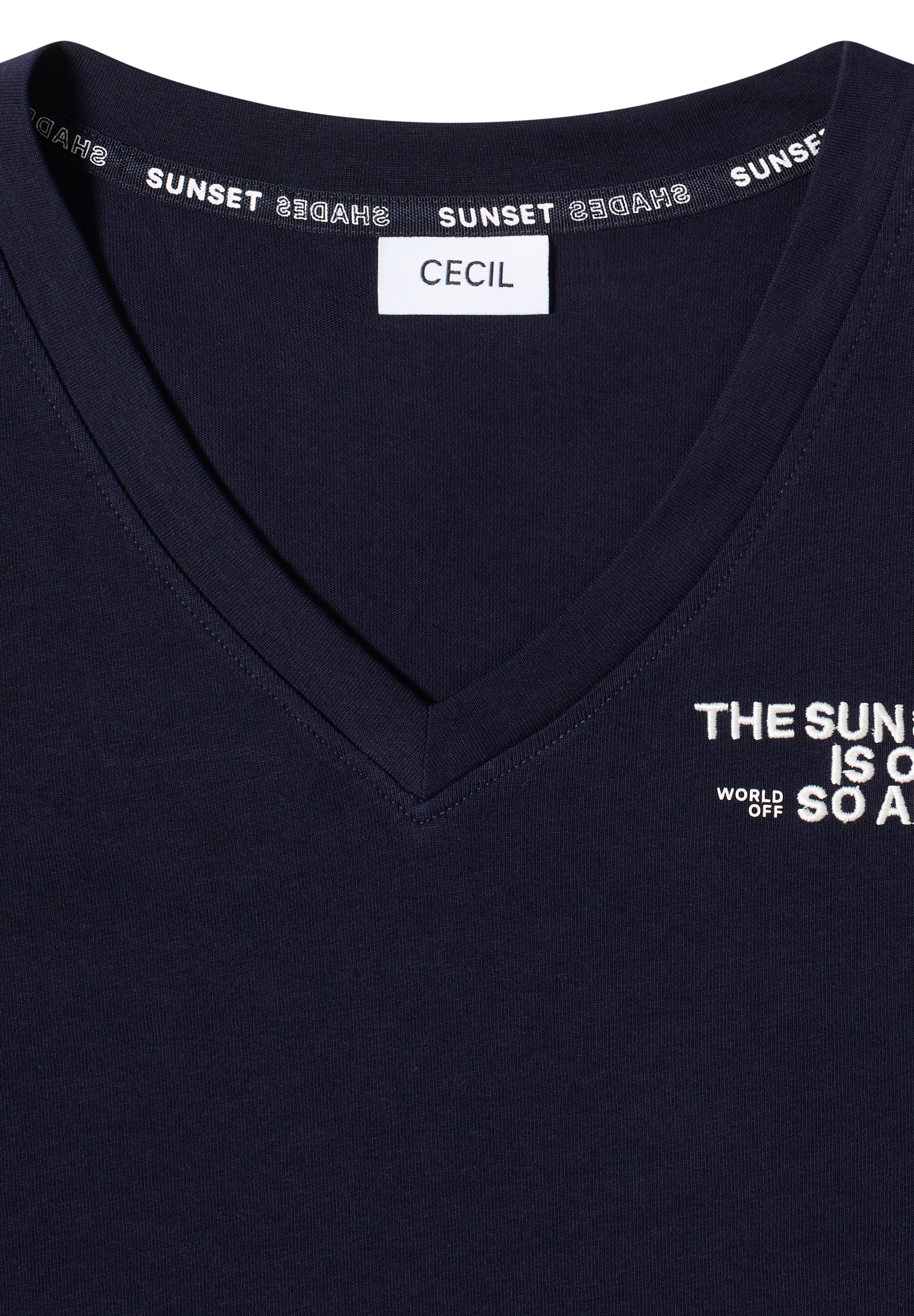 Cecil T-Shirt aus reiner Baumwolle