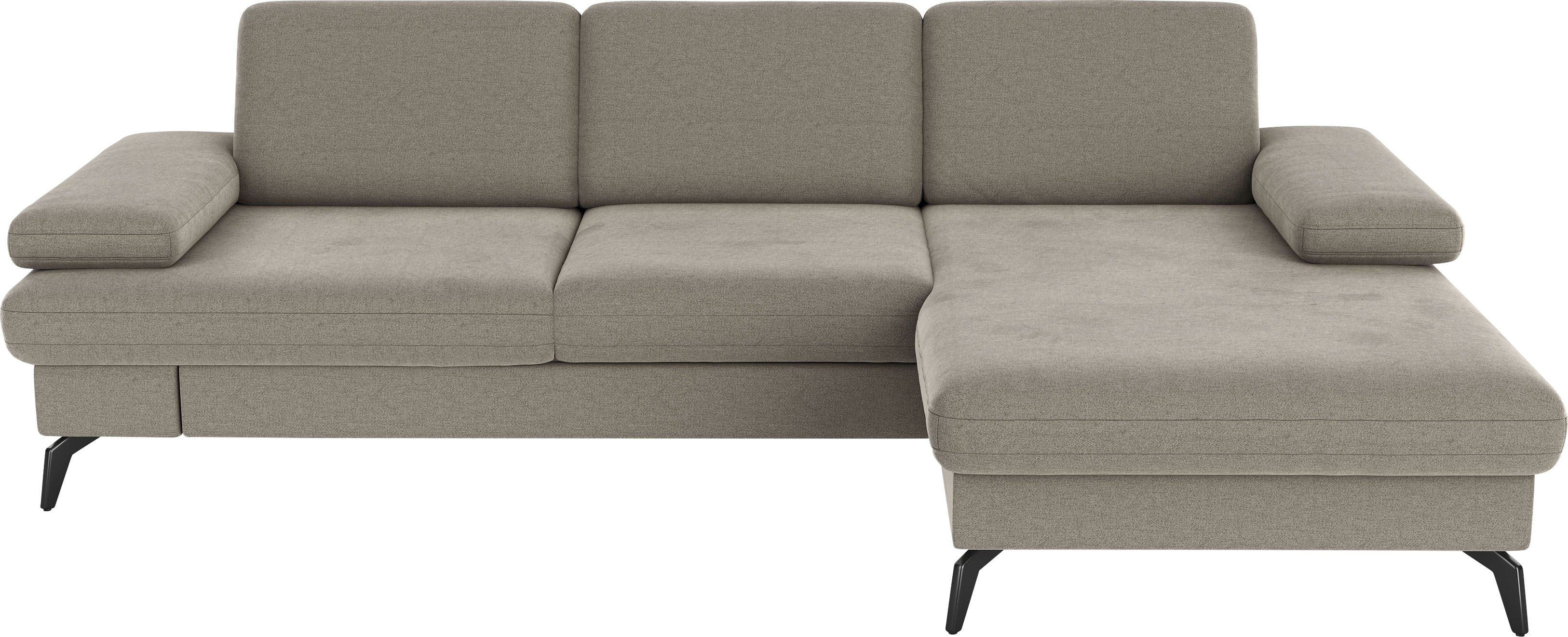 sit&more Ecksofa "Morris L-Form, inkl. Sitztiefenverstellung" wahlweise mit Armteilverstellung, Schlaffunktion & Bettkasten