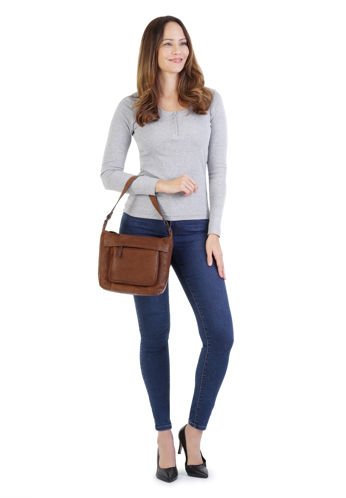 X-Zone Umhängetasche echt Leder günstig online kaufen