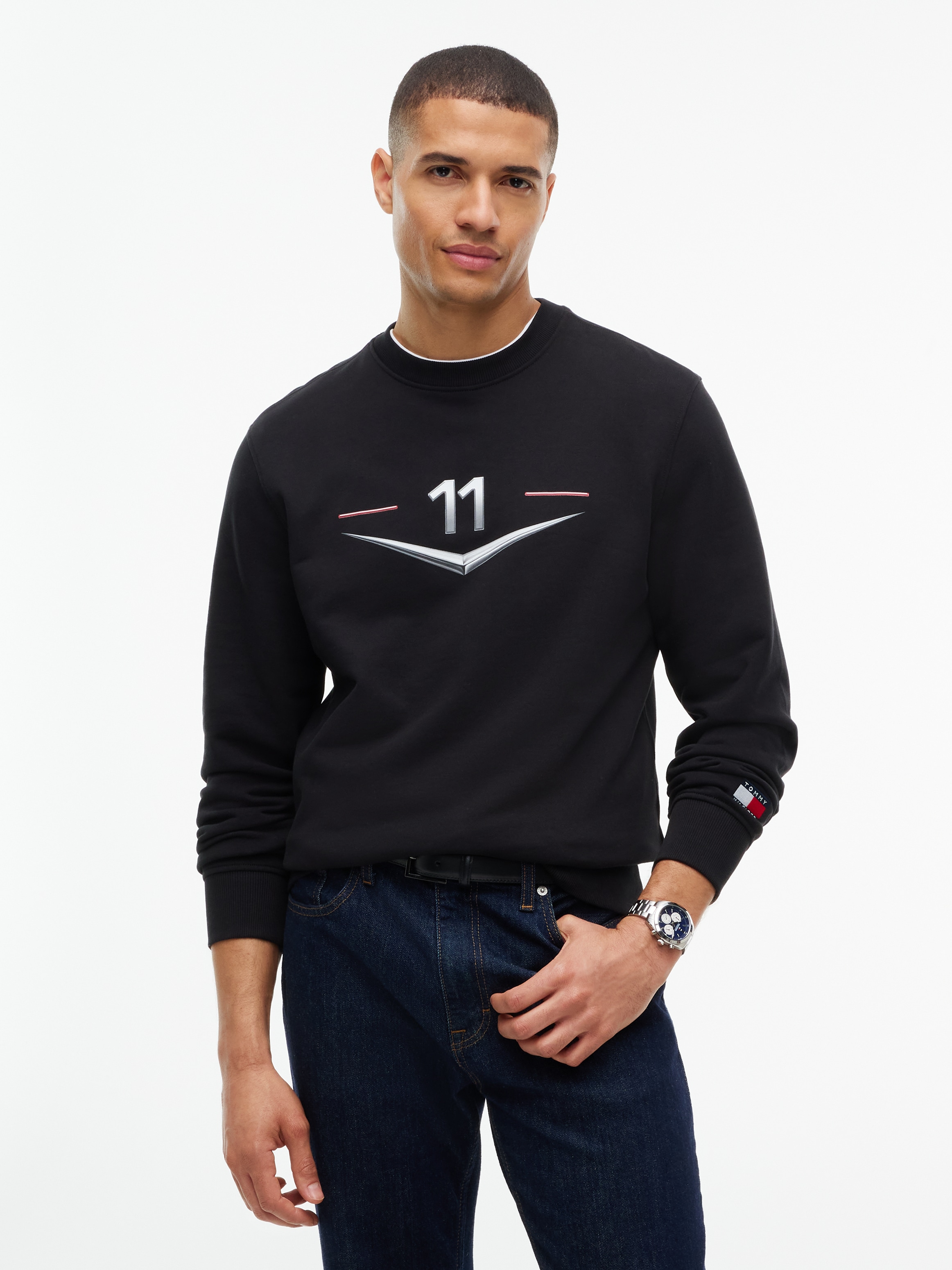 Tommy Hilfiger Sweatshirt »TH x Cadillac Formula 1® Team DRIVERS CHEVRON«, aus Baumwolle, Unisex
