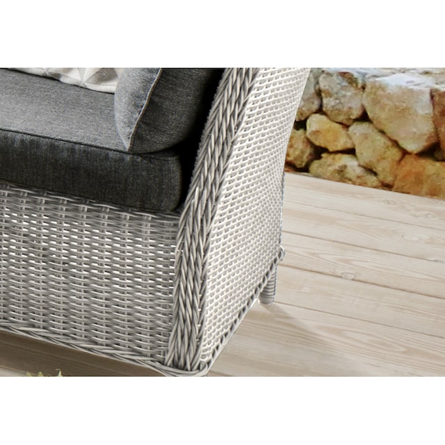 Destiny Garten-Essgruppe »PALMA«, (19 tlg.), Polyrattan, Eckgruppe, Tisch  140x80x67cm, inkl. Auflagen | BAUR