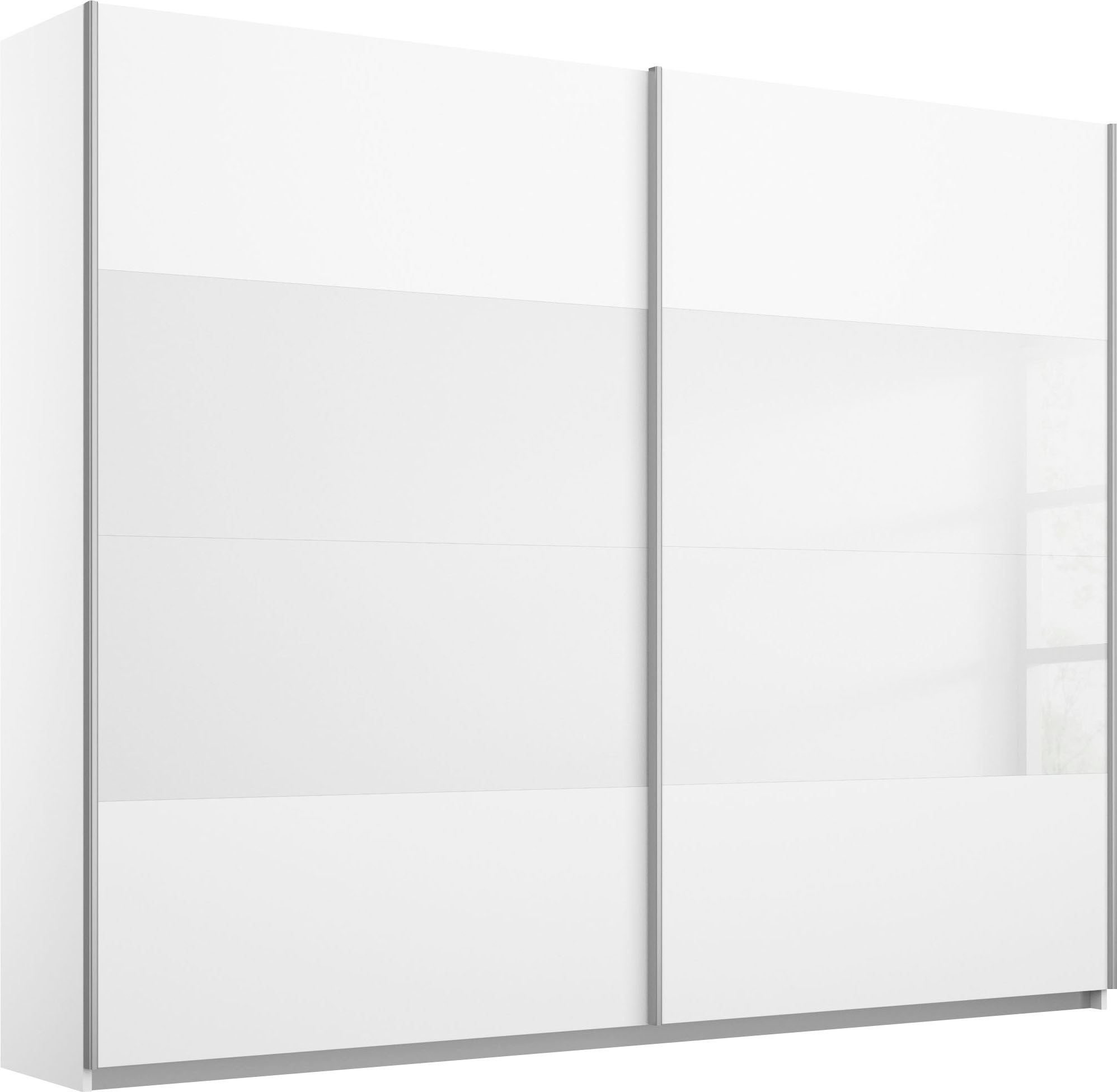 rauch Schwebetürenschrank "Quadra Schlafzimmerschrank in vielen Breiten" Kleiderschrank Garderobenschrank Schrank mit Glaselementen