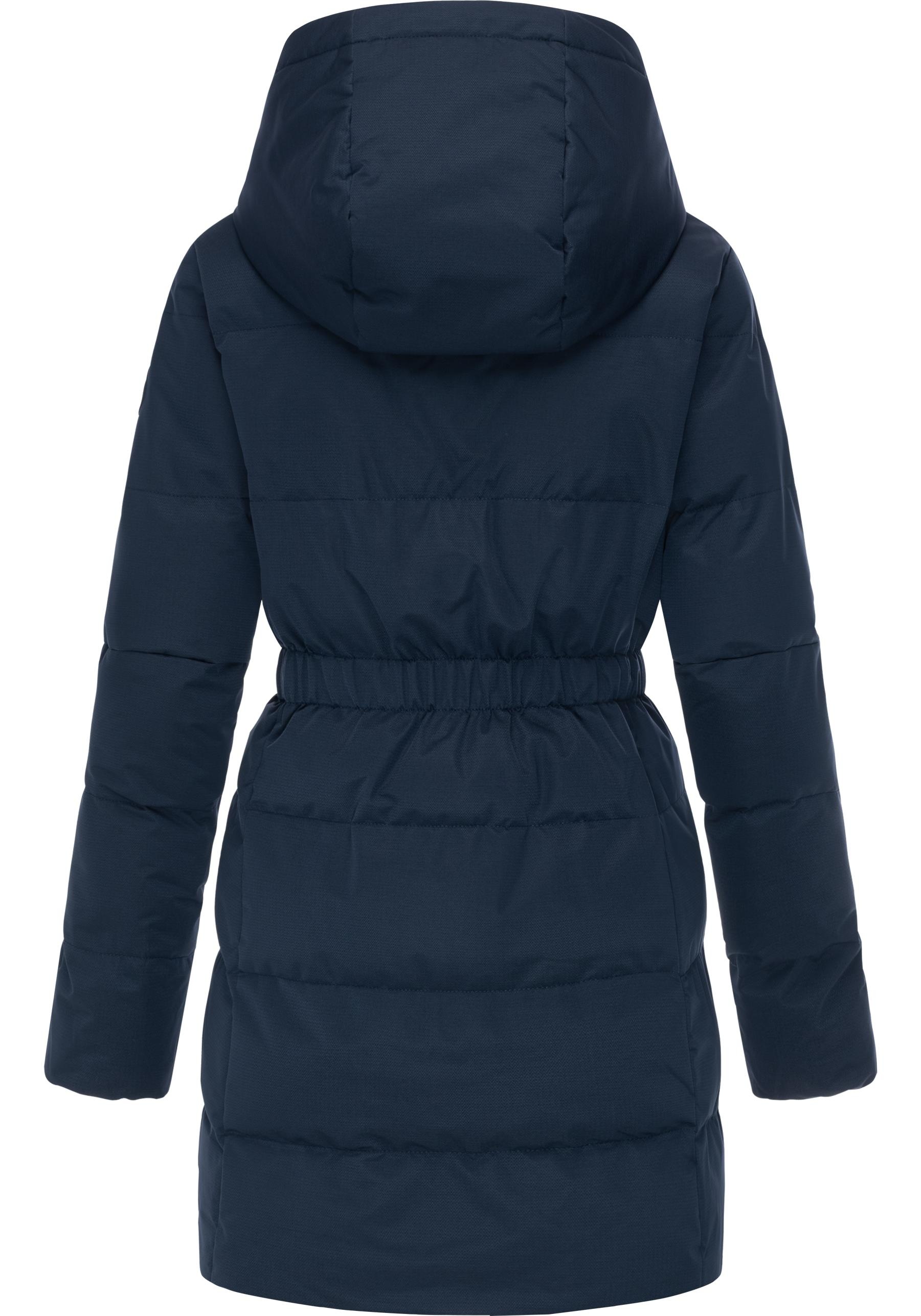 Ragwear Steppmantel »Niani YOUMODO«, Warmer Wintermantel mit hohem Kragen und Kapuze