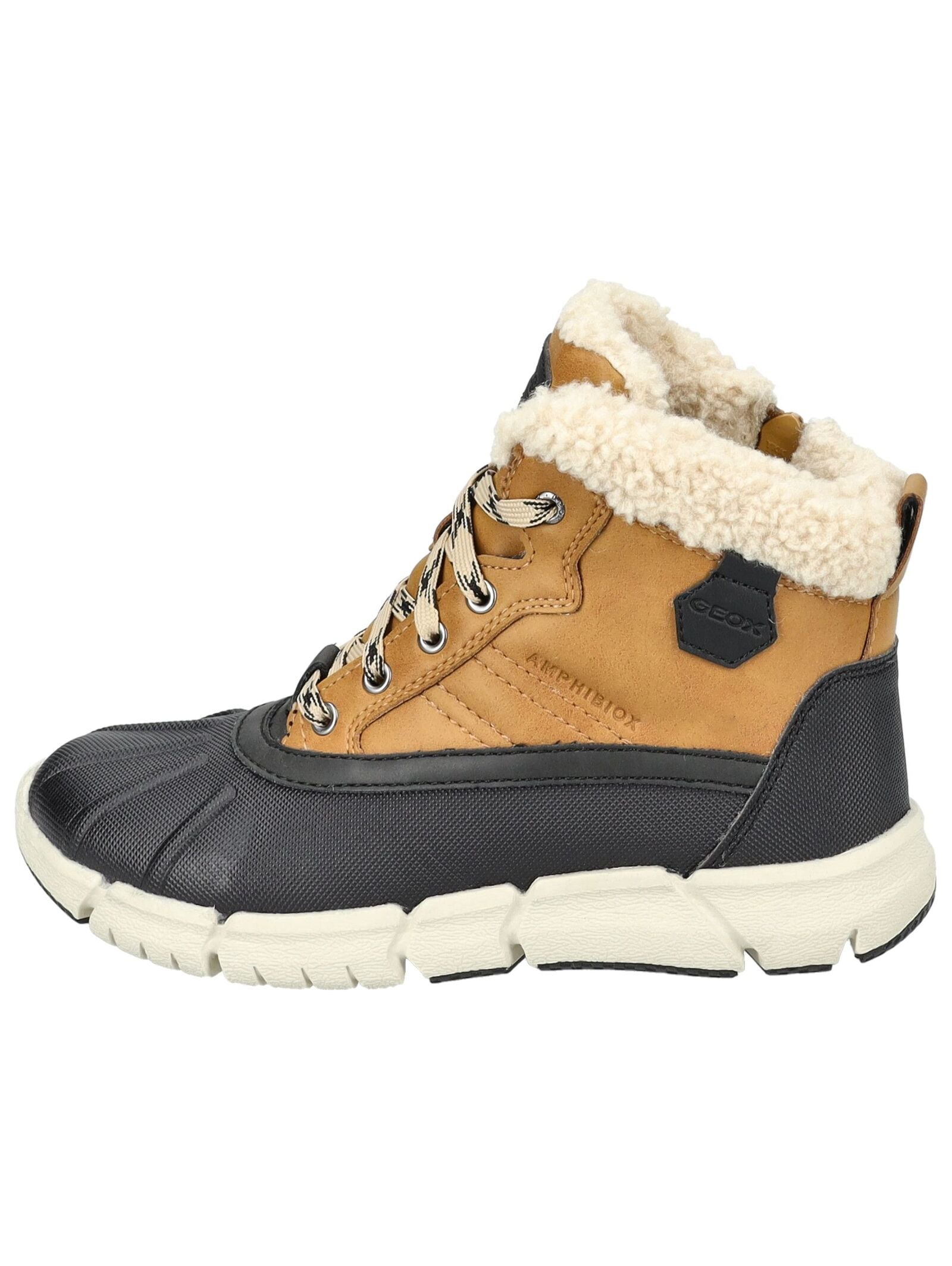 Geox Schnürstiefelette »Geox Stiefelette Lederimitat/Textil«