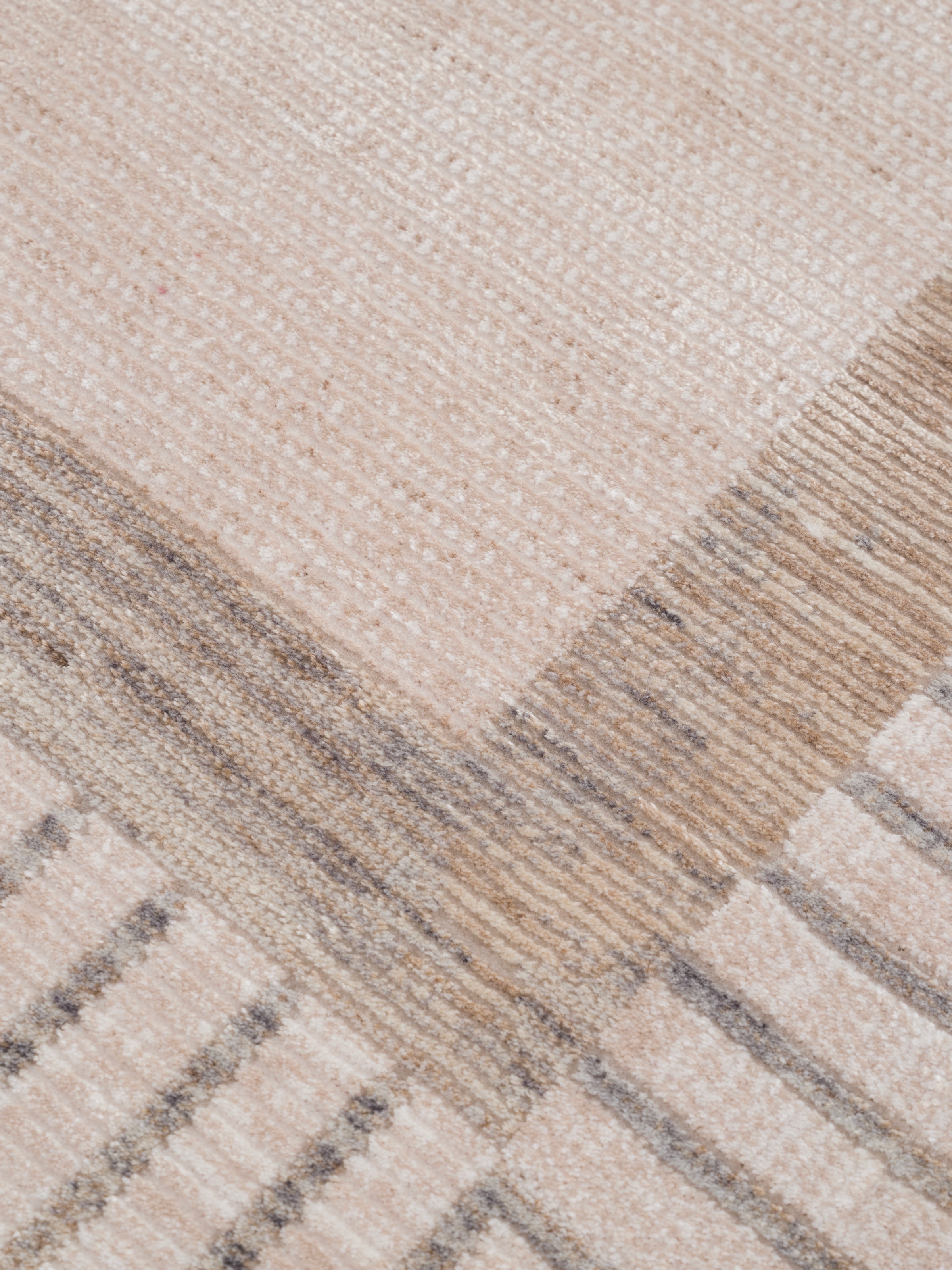 Calvin Klein home Teppich »Luster, mit Fransen, Designerteppich« rechteckig 6 mm Höhe Rahmen, Muster, meliert, Wohnzimmer, Schlafzimmer, Esszimmer