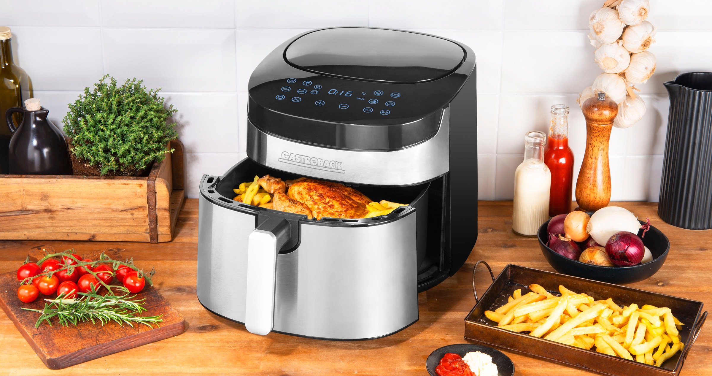 Gastroback Heißluftfritteuse »42583 Design Air Pro XXL«, 1800 W