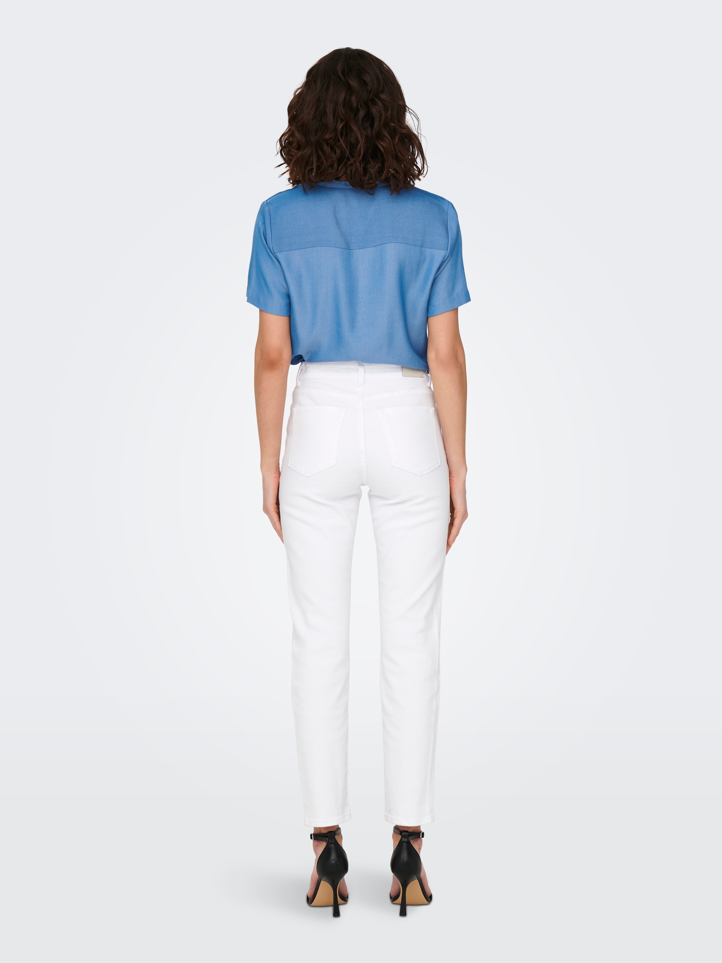 ONLY Ankle-Jeans »ONLEMILY STRETCH HW STR ANK DNM NOOS« Baumwollmischung, high waist, straight fit