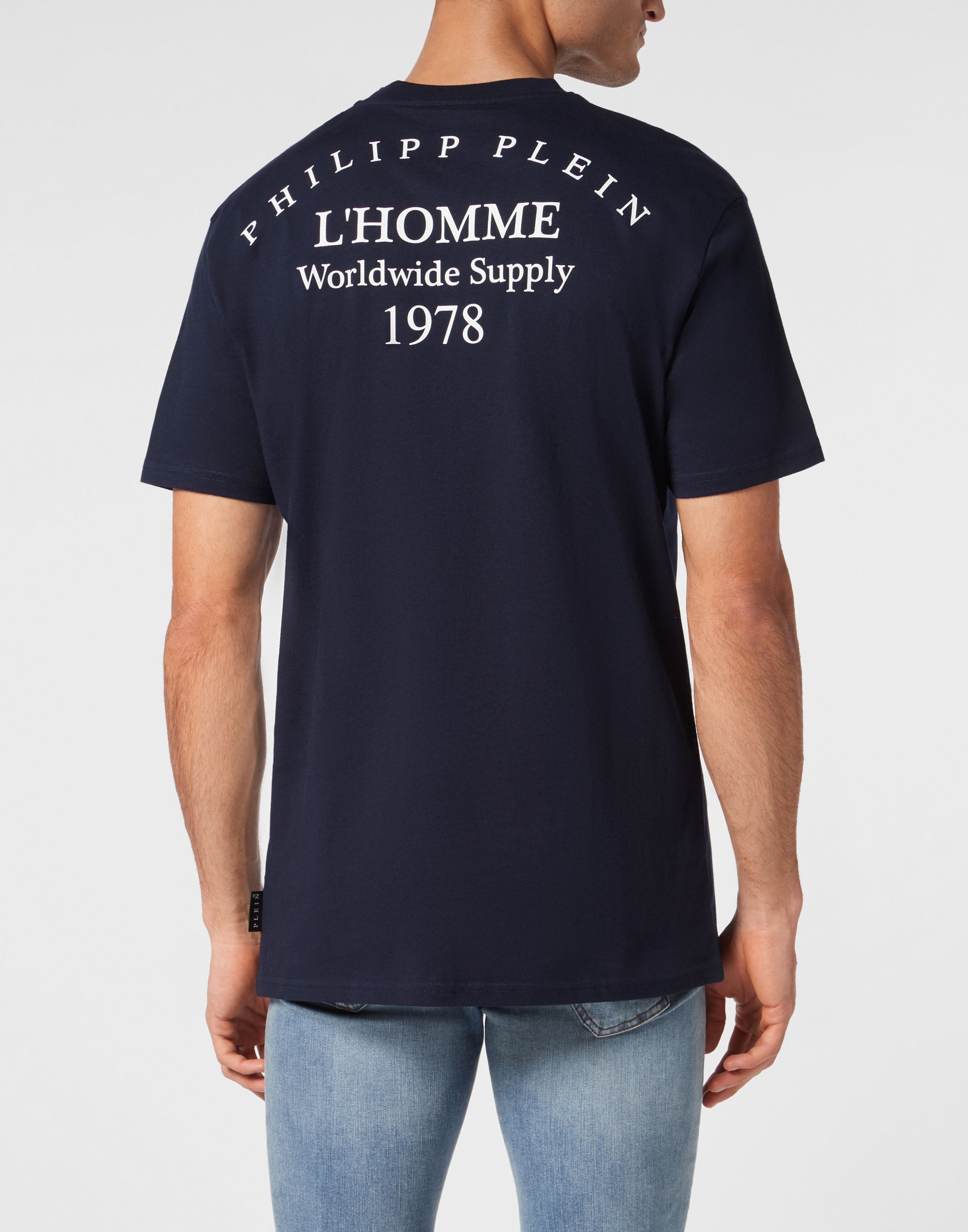 T-Shirt PHILIPP PLEIN "T-Shirt", Damen, Gr. XXL, 24, navy, Obermaterial: 100% Baumwolle, Shirts T-Shirt 2