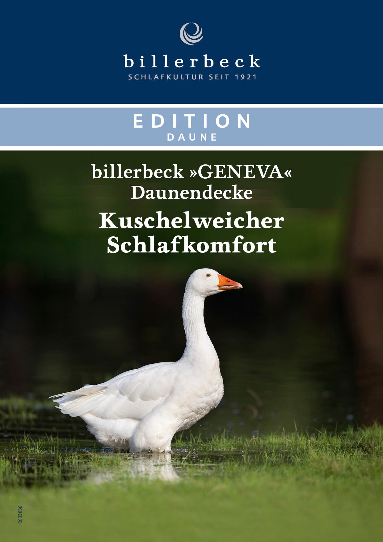 billerbeck Gänsedaunenbettdecke »Geneva 90, Bettdecke für Sommer und Winter, Decke«, extrawarm, Füllung 90% Gänsedaunen, 10% Gänsefeder, Bezug 100% Baumwolle, (1 St.), Die extra warme Gänsedaunendecke