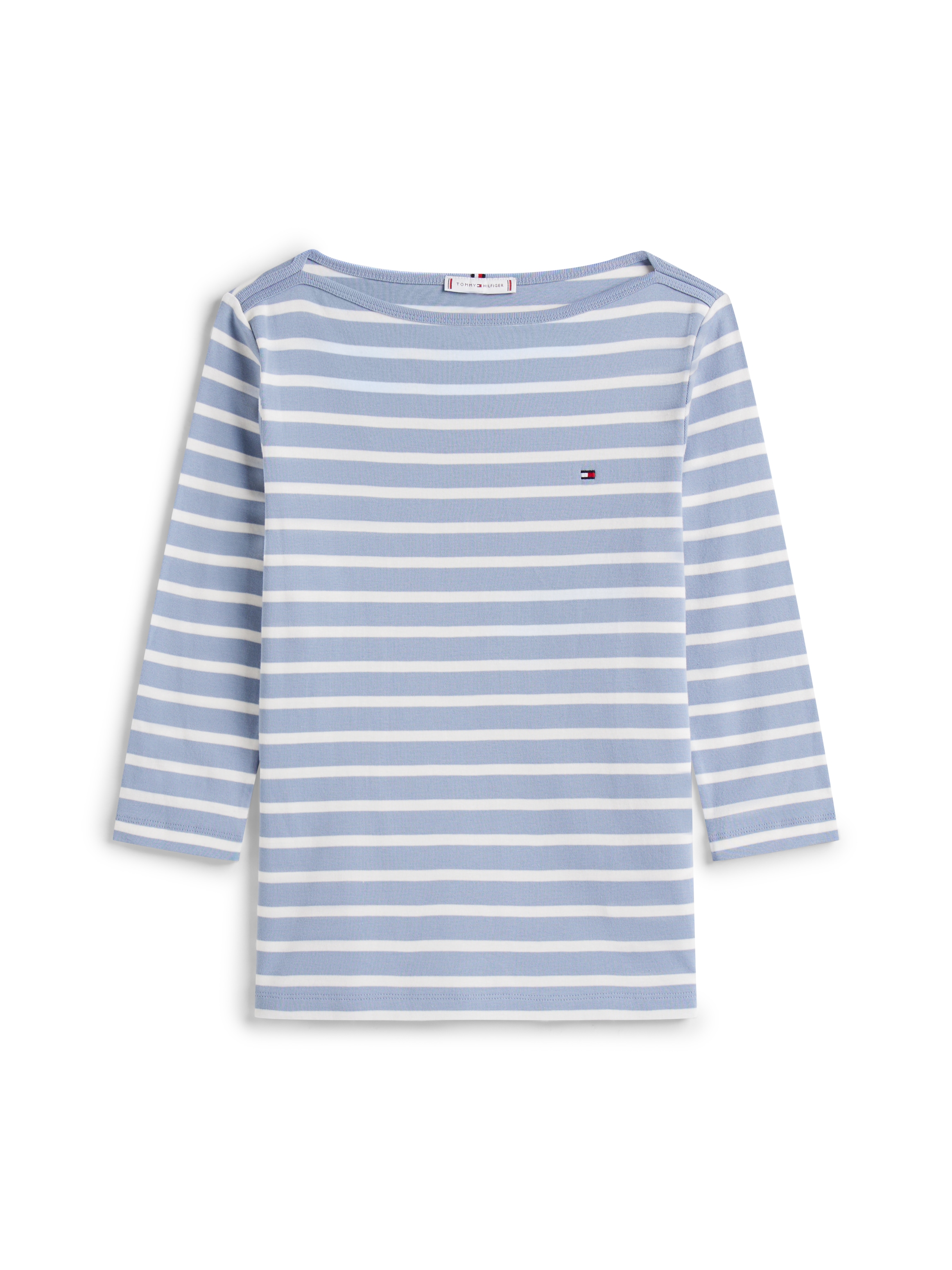 Tommy Hilfiger 3/4-Arm-Shirt »NEW CODY SLIM BOAT-NK 3/4SLV mit U-Boot und Streifen«, gestreift, casual, slim fit, Baumwolle, U-Boot-Ausschnitt