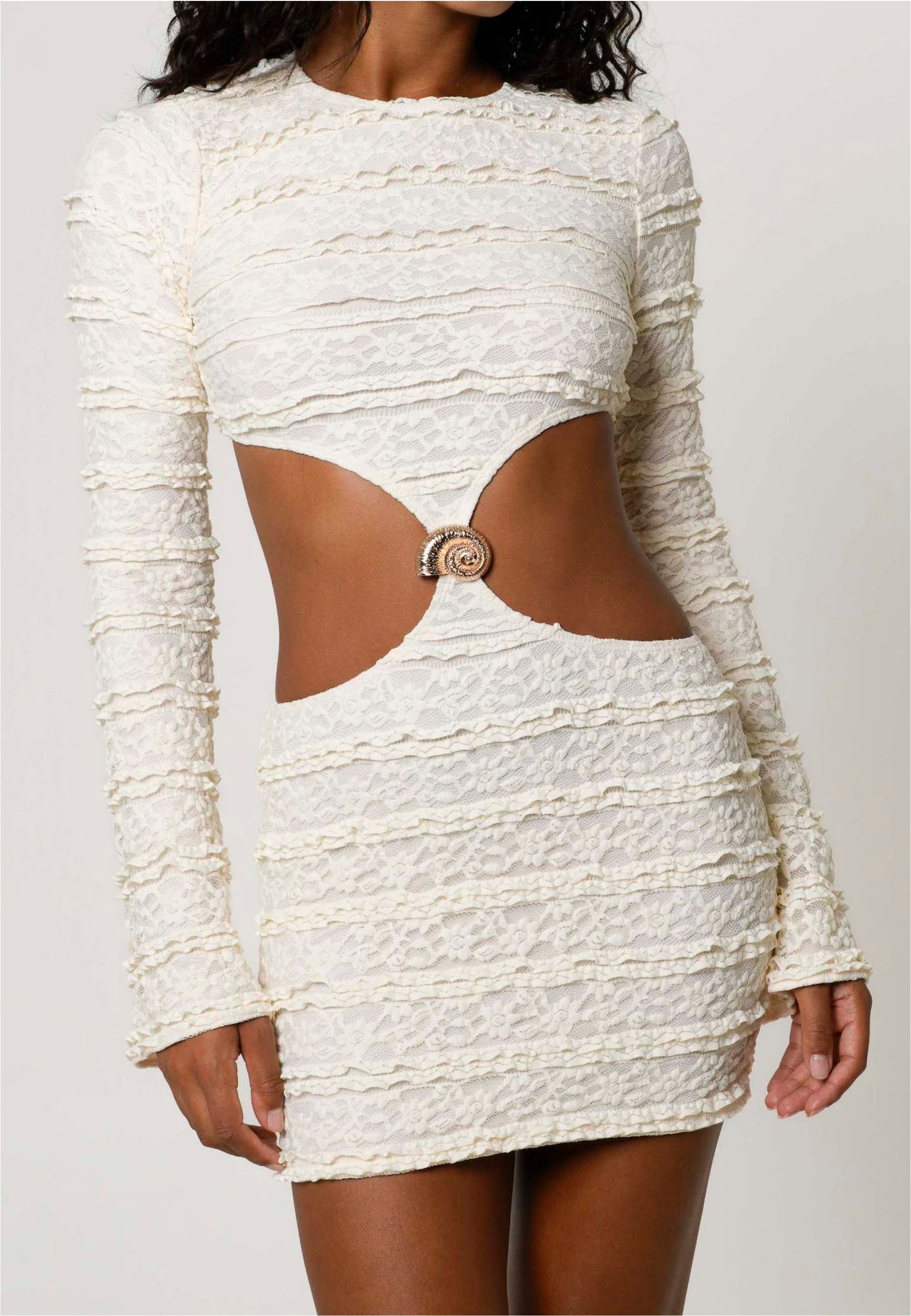 Moda Minx Jerseykleid »Lace Nautilus Shell«, (1 tlg.), mit tollem Muschel-Accessoire