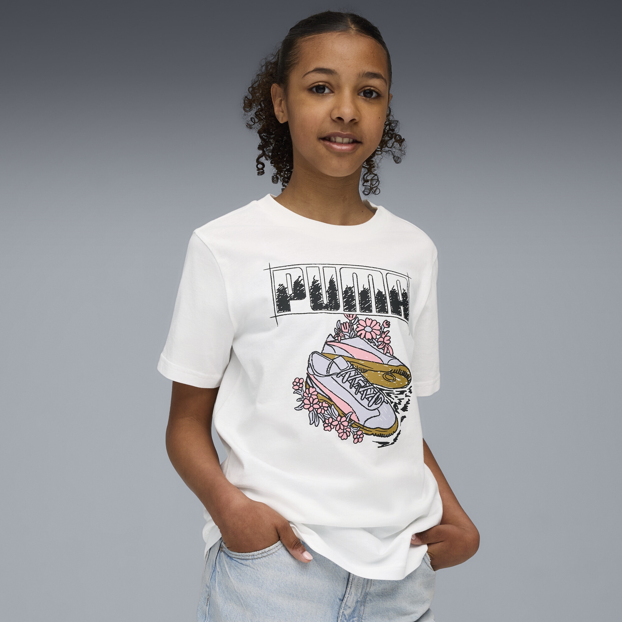 PUMA T-Shirt »Graphic Sneaker T-Shirt Mädchen«