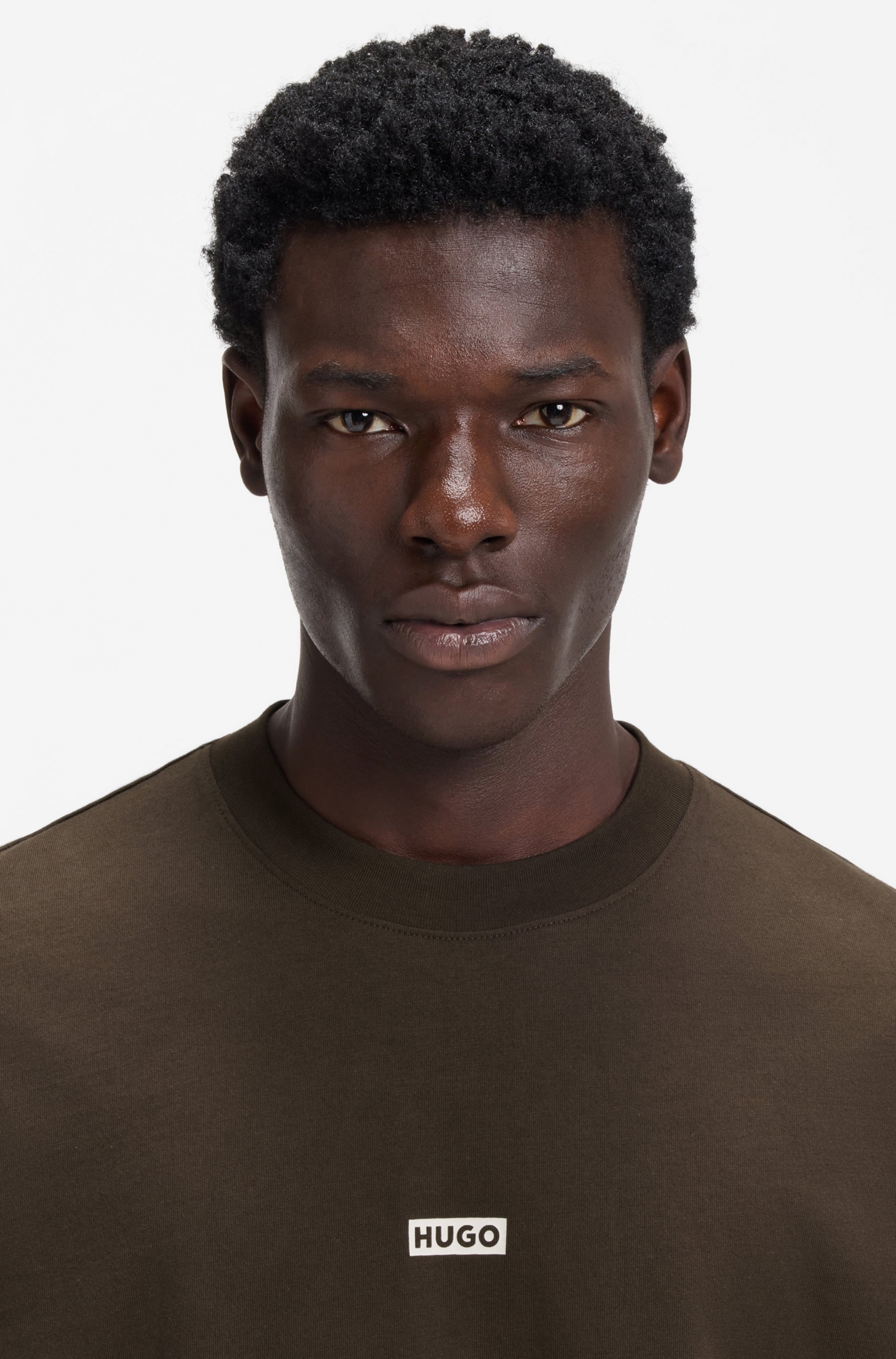 HUGO Blue T-Shirt "Nalono", mit Logodruck, Oversized Look mit Backprint günstig online kaufen