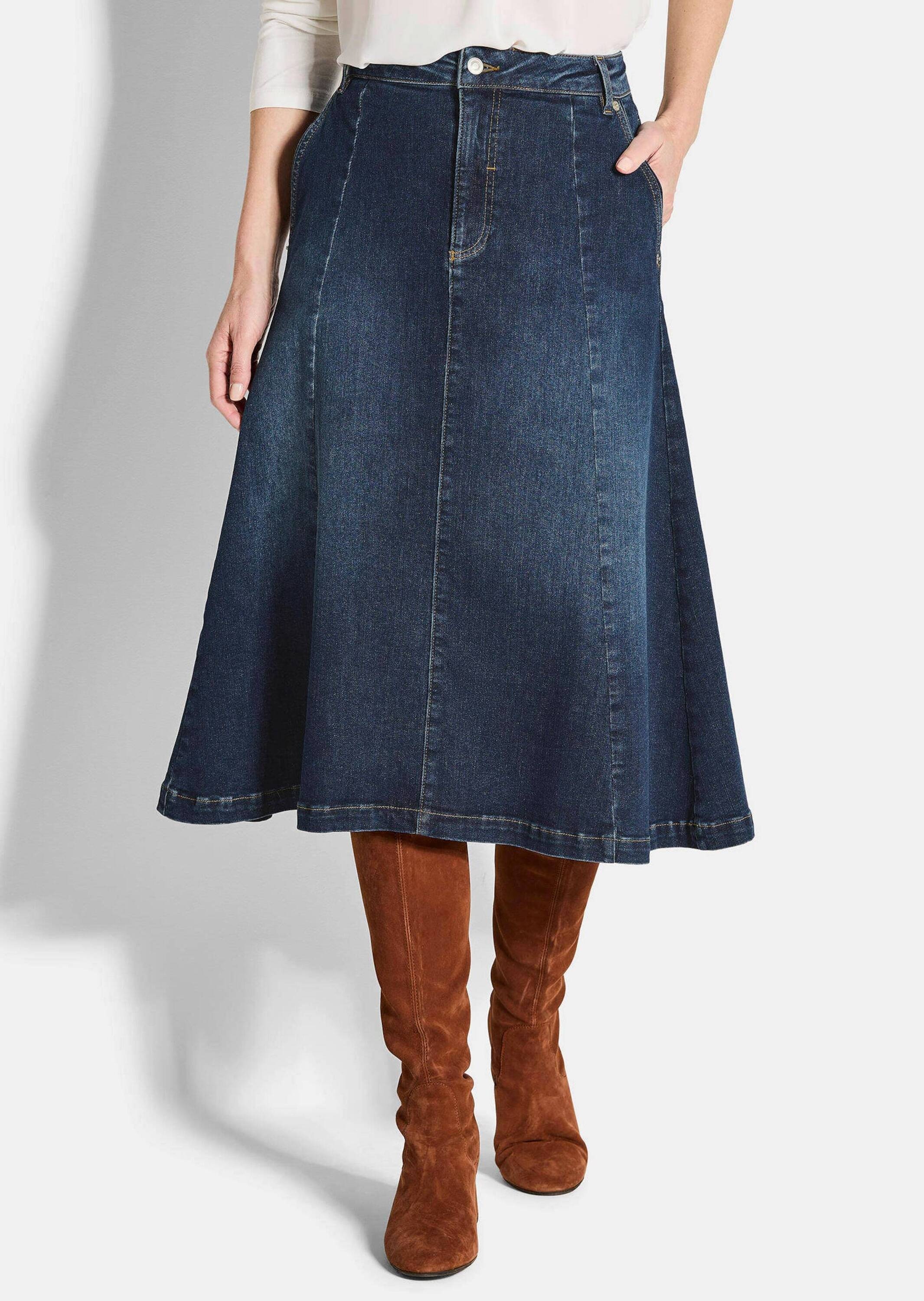 Thumbnail - GOLDNER Jeansrock "Bequemer Denim-Rock mit Formbund"