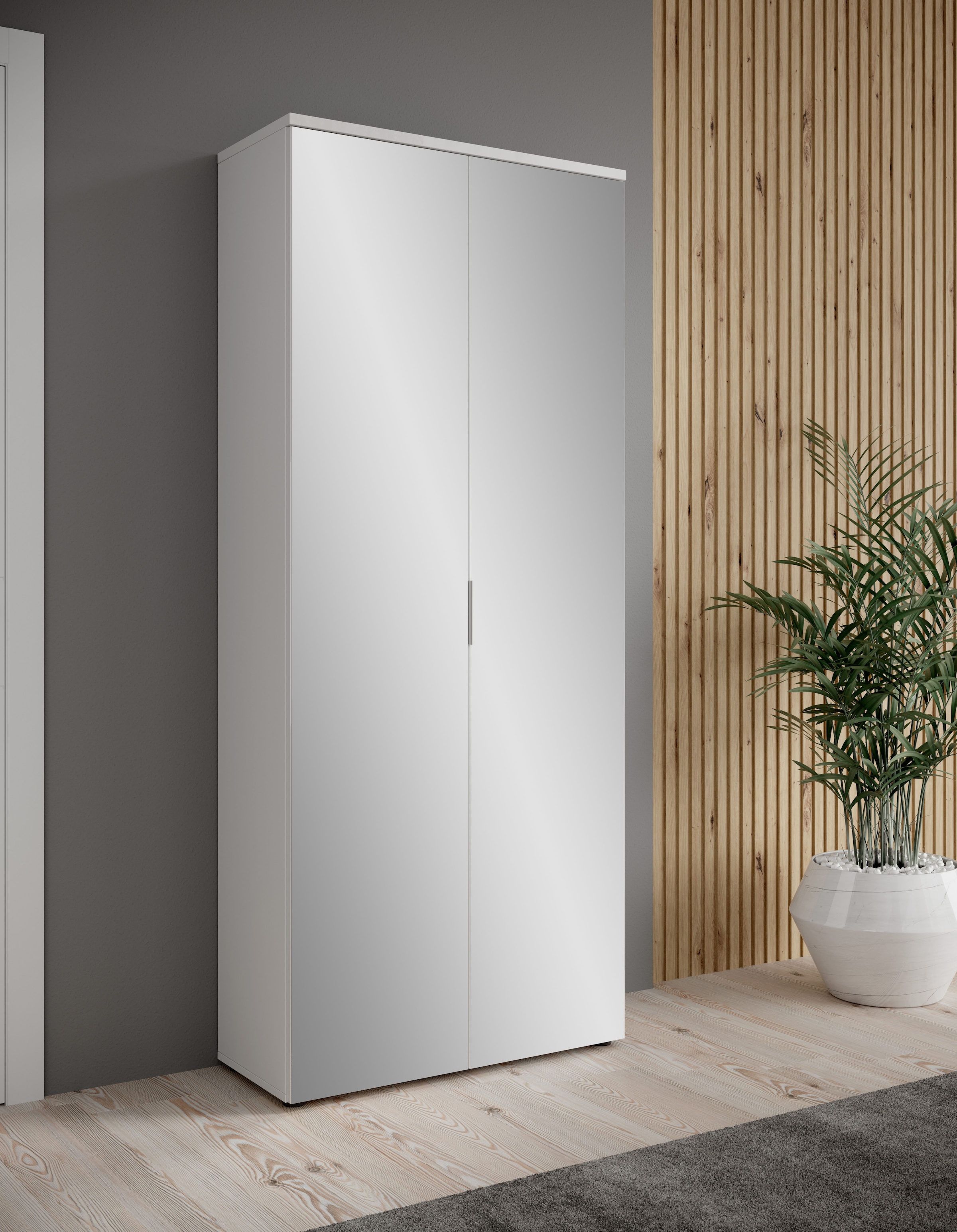 HBZ Schuhschrank "Lincoln mit Spiegel, BxHxT 80x190x35 cm" 1 Stk. tlg. Schu günstig online kaufen