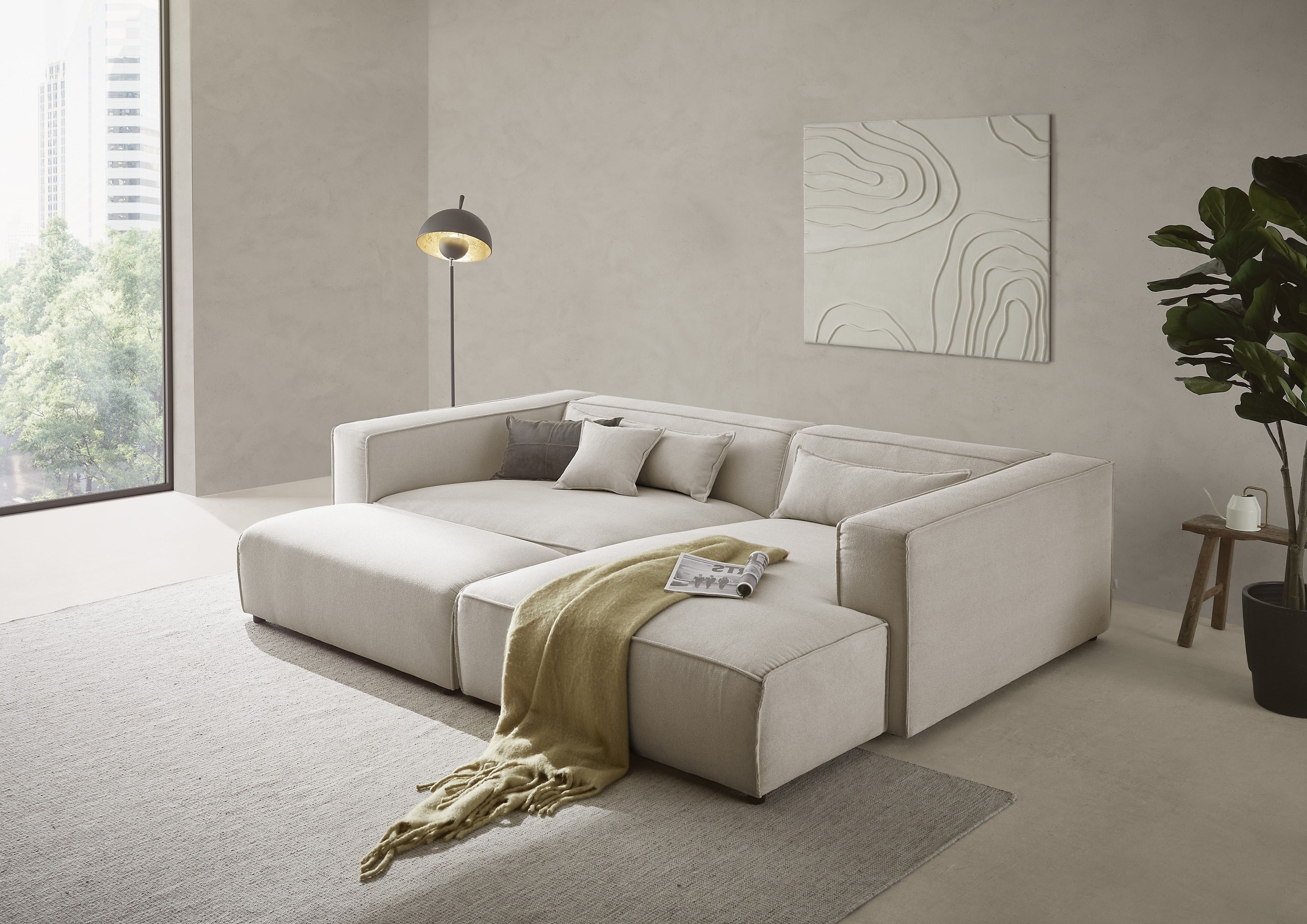 LeGer Home by Lena Gercke Polsterecke "PIARA XXL, L-Form mit Schlaffunktion günstig online kaufen