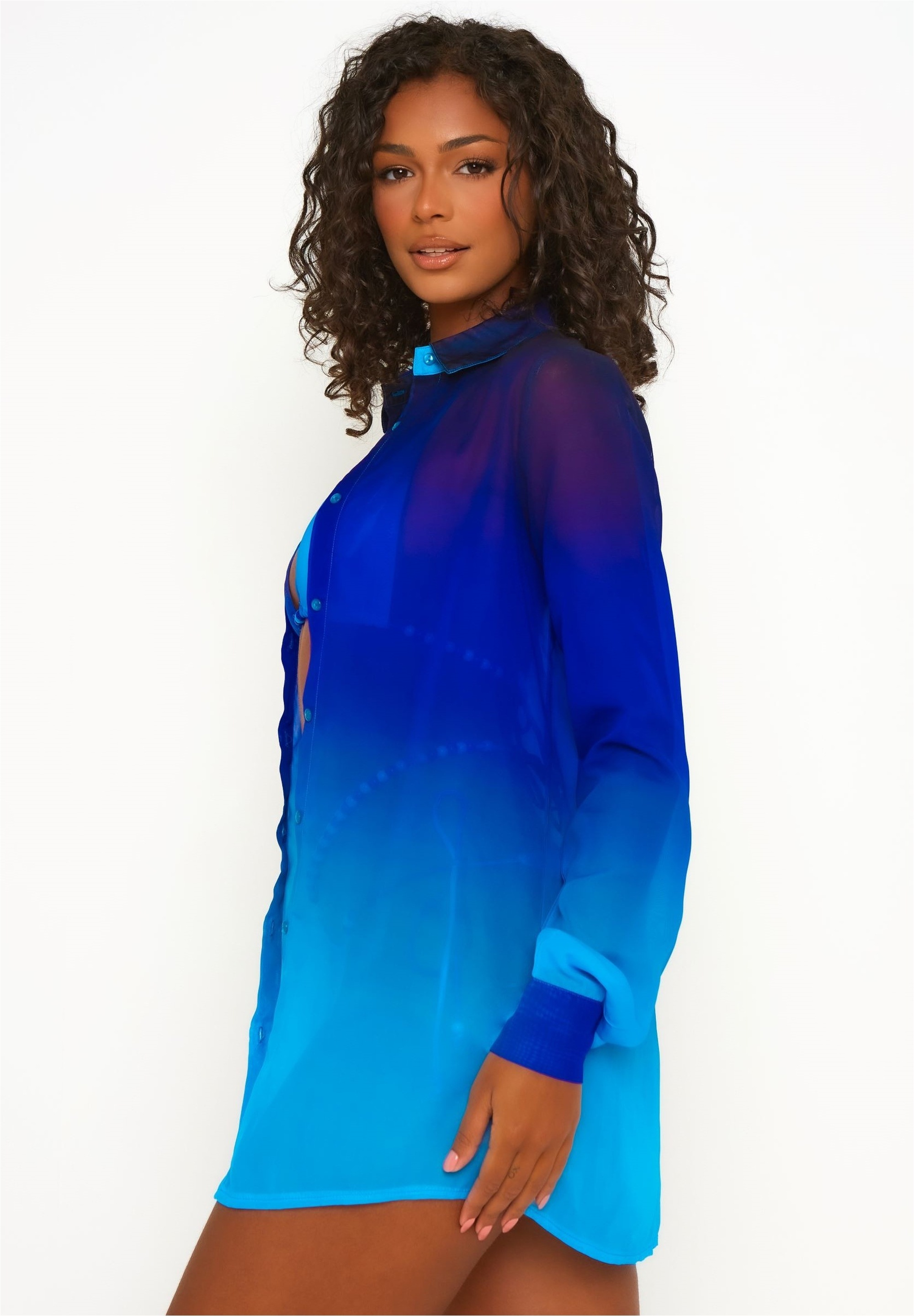 Moda Minx Langarmbluse »Club Tropicana Strandshirt« 1 in stilvollem Design mit schönem Farbverlauf