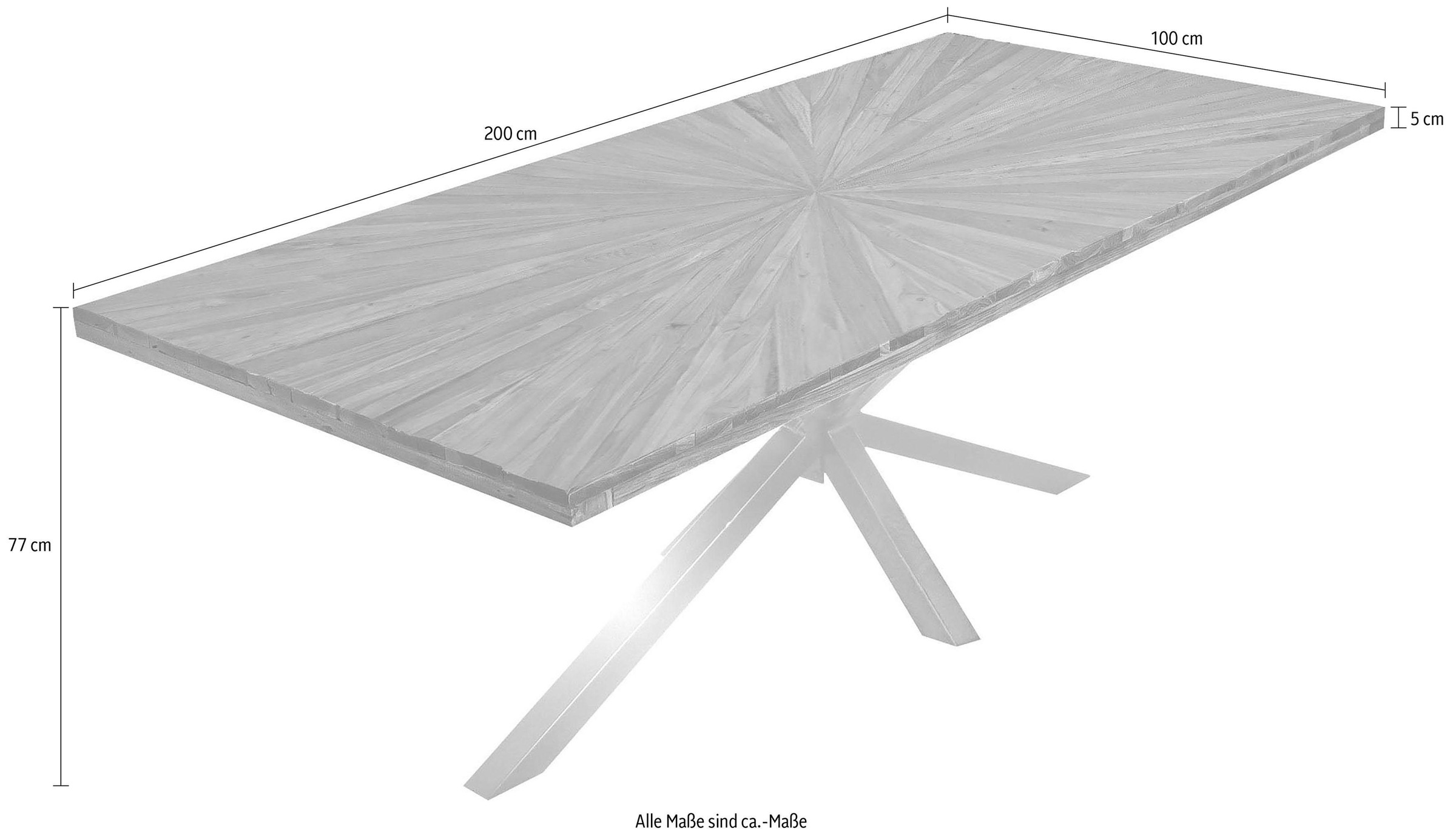 SIT Esstisch »Tops&Tables«, aus recyceltem Altholz Teak