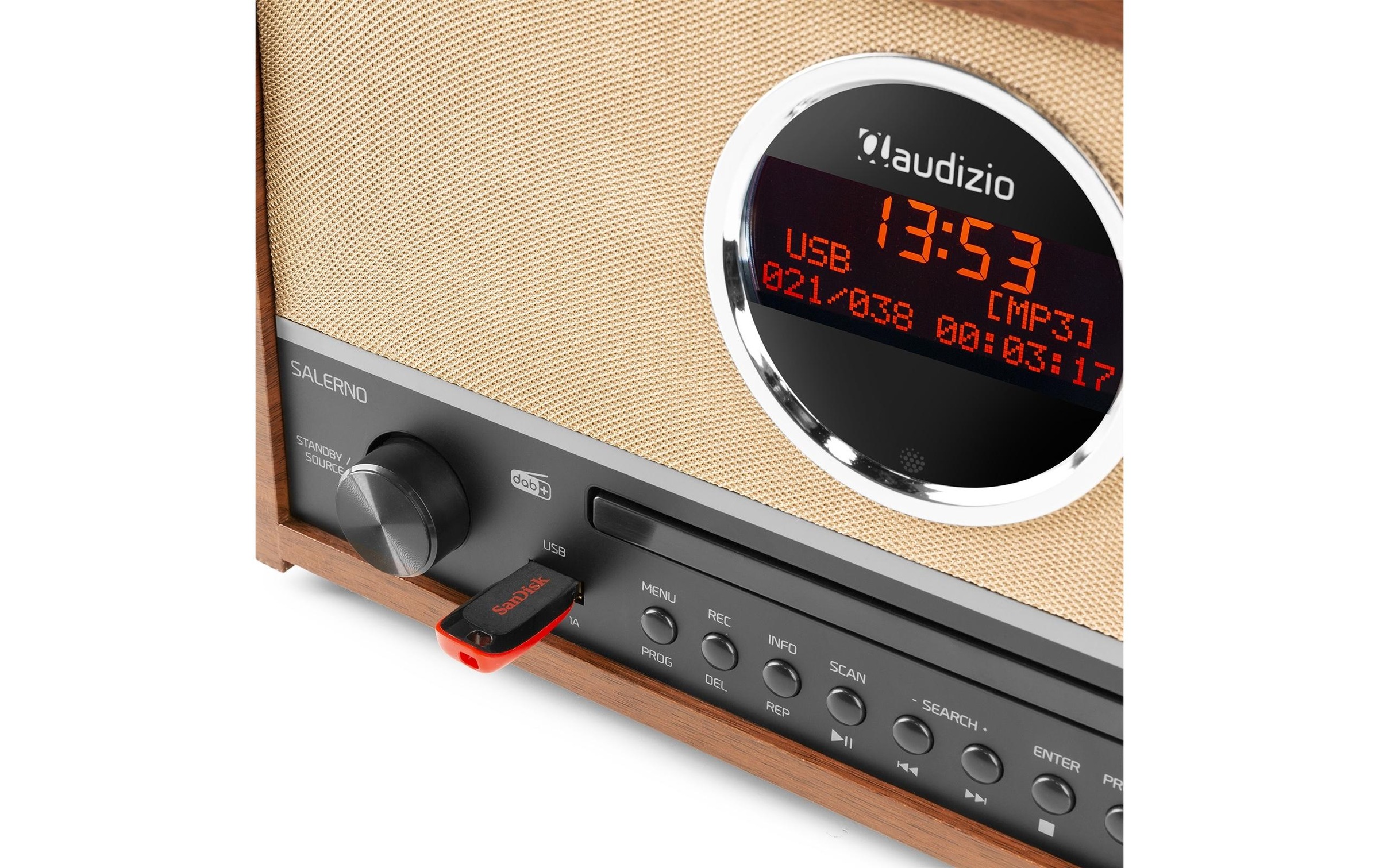 AUDIZIO CD-Radiorecorder »Salerno Braun« ( 50 W)