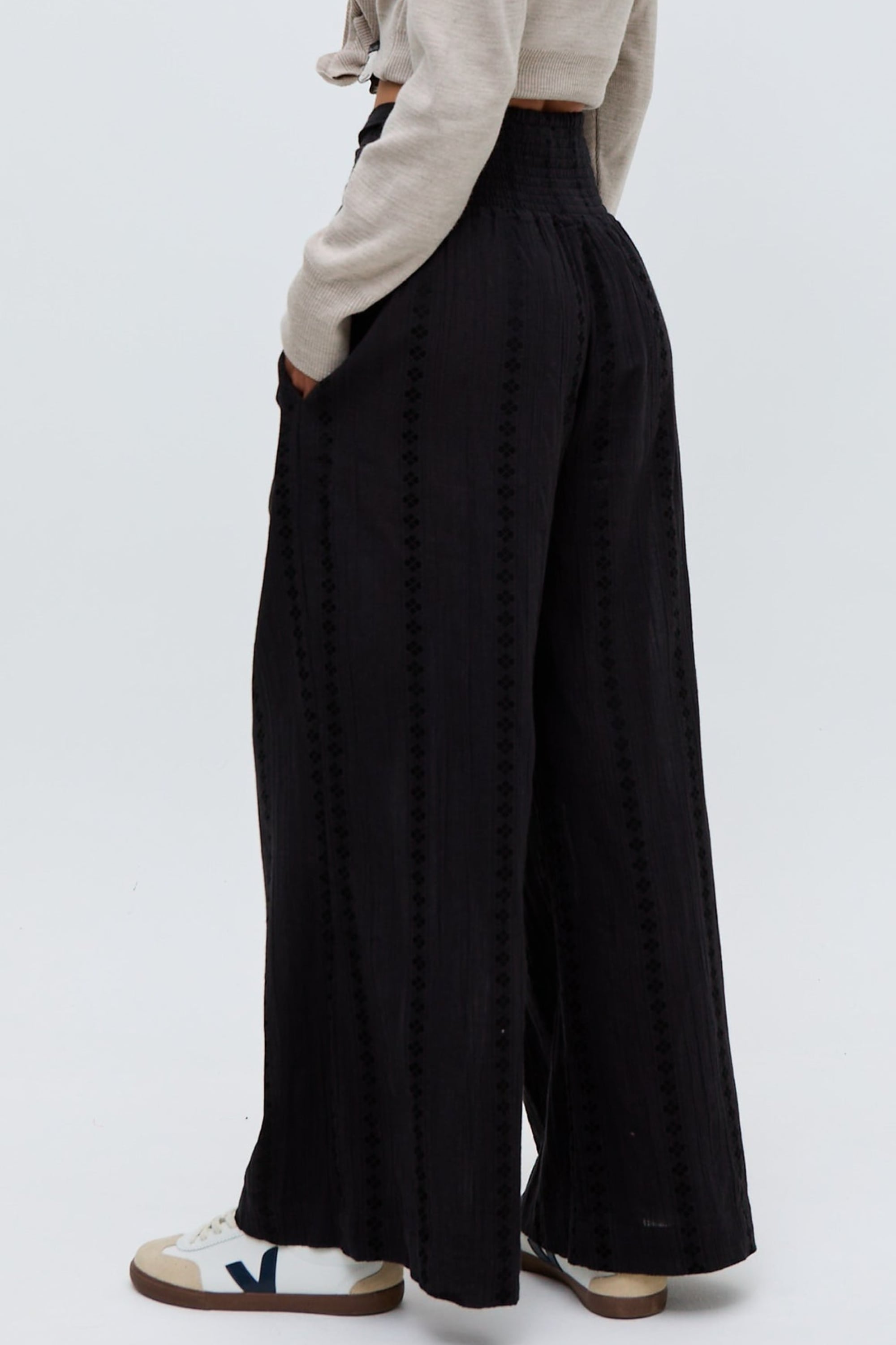 RAFFYA Jerseyhose »Farrah Wide Leg Jacquard Trouser Damen«