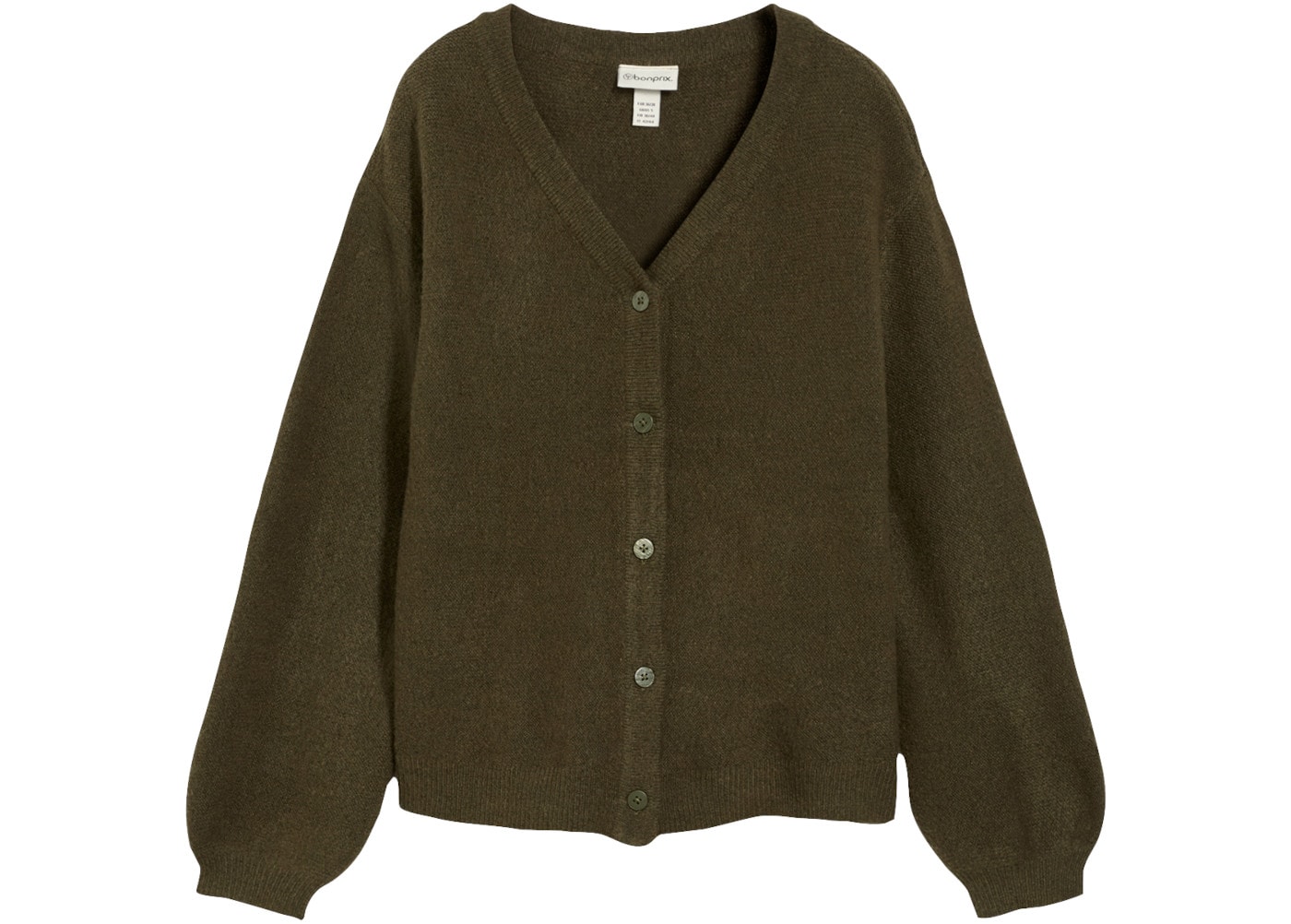 bonprix Strickjacke mit Knöpfen, bequeme Passform, im Casual-Stil