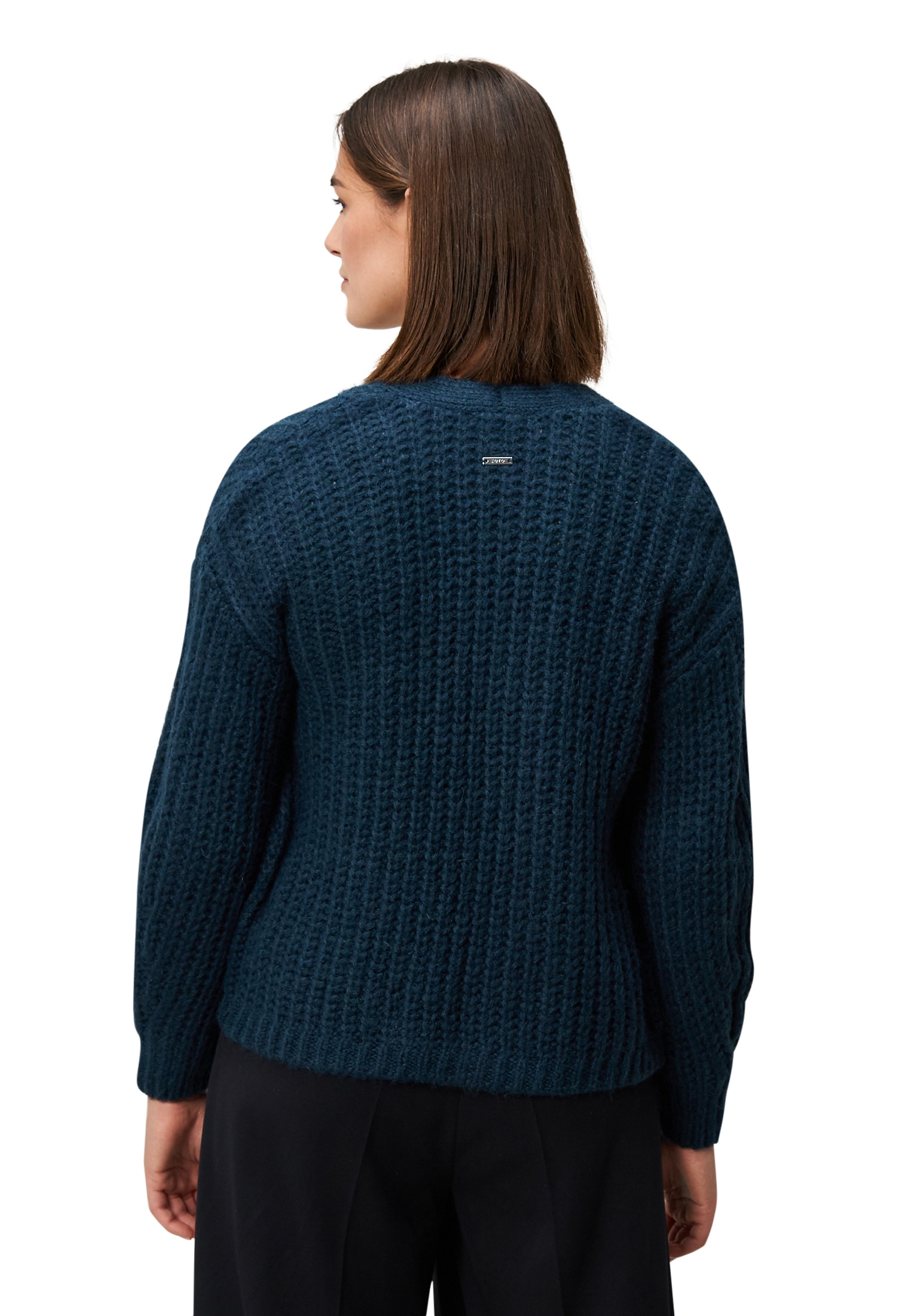 Zero Strickjacke »Damen Grobstrickjacke offener Style« 1 Stk. tlg. Plain/ohne Details