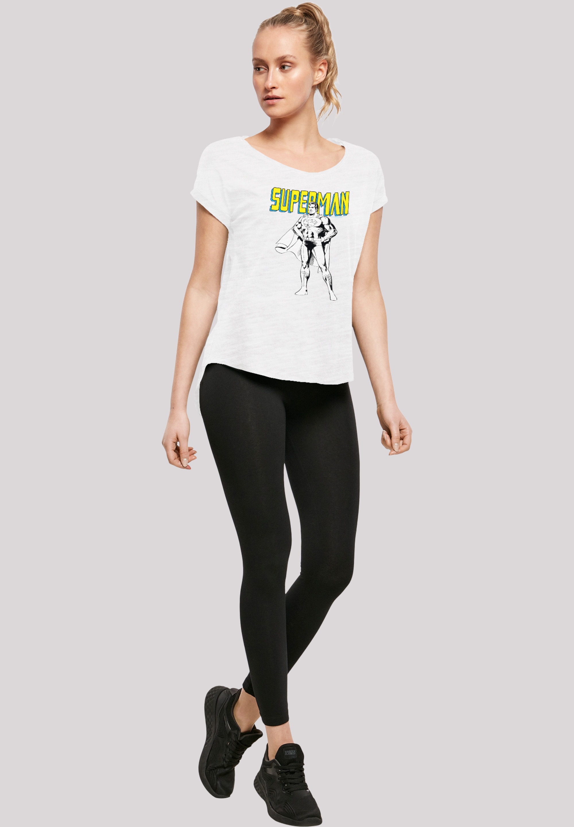 F4NT4STIC T-Shirt »DC Comics Superman«, Damen,Premium Merch,Lang,Longshirt,Bedruckt