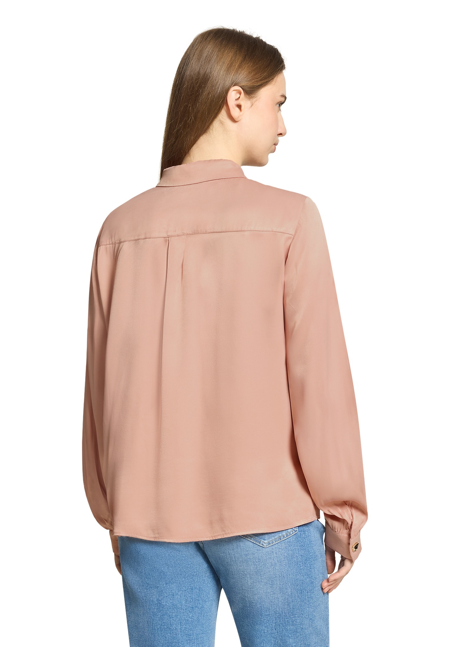 Cartoon Satinbluse »Damen mit Knöpfen«