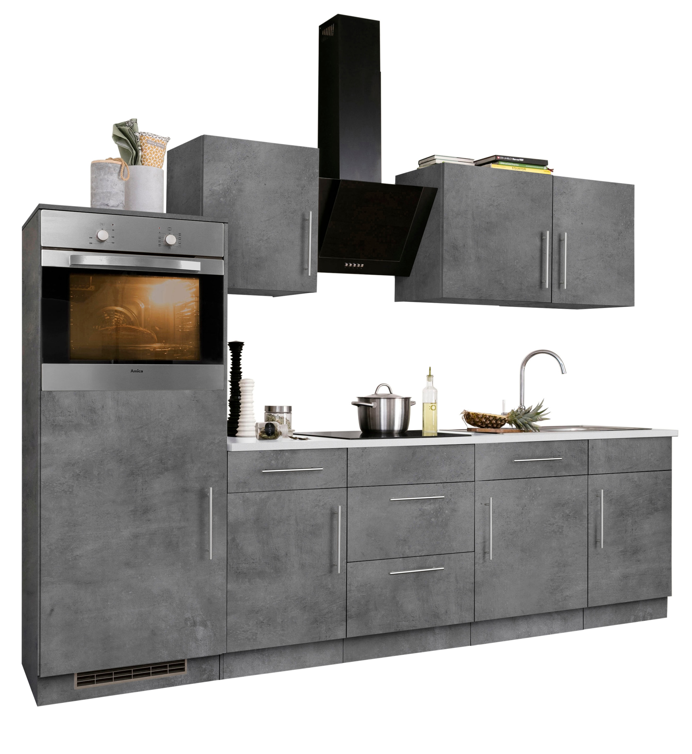 wiho Küchen Küchenzeile »Cali«, mit E-Geräten, Breite 280 cm kaufen | BAUR