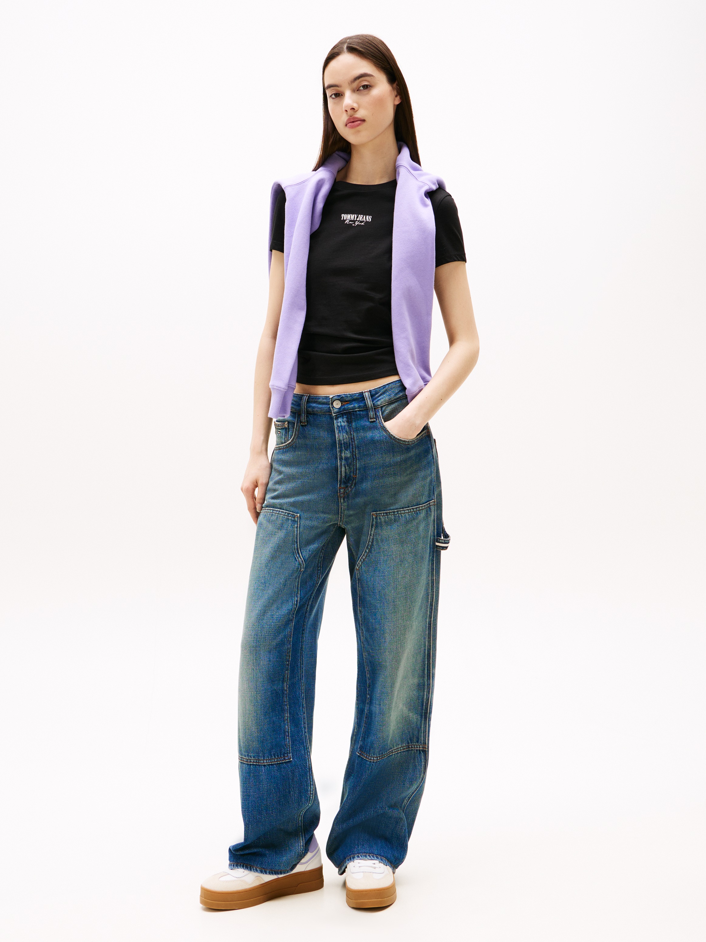 Tommy Jeans Kurzarmshirt "TJW SLIM ESSENTIAL LOGO2 TEE EXT" günstig online kaufen