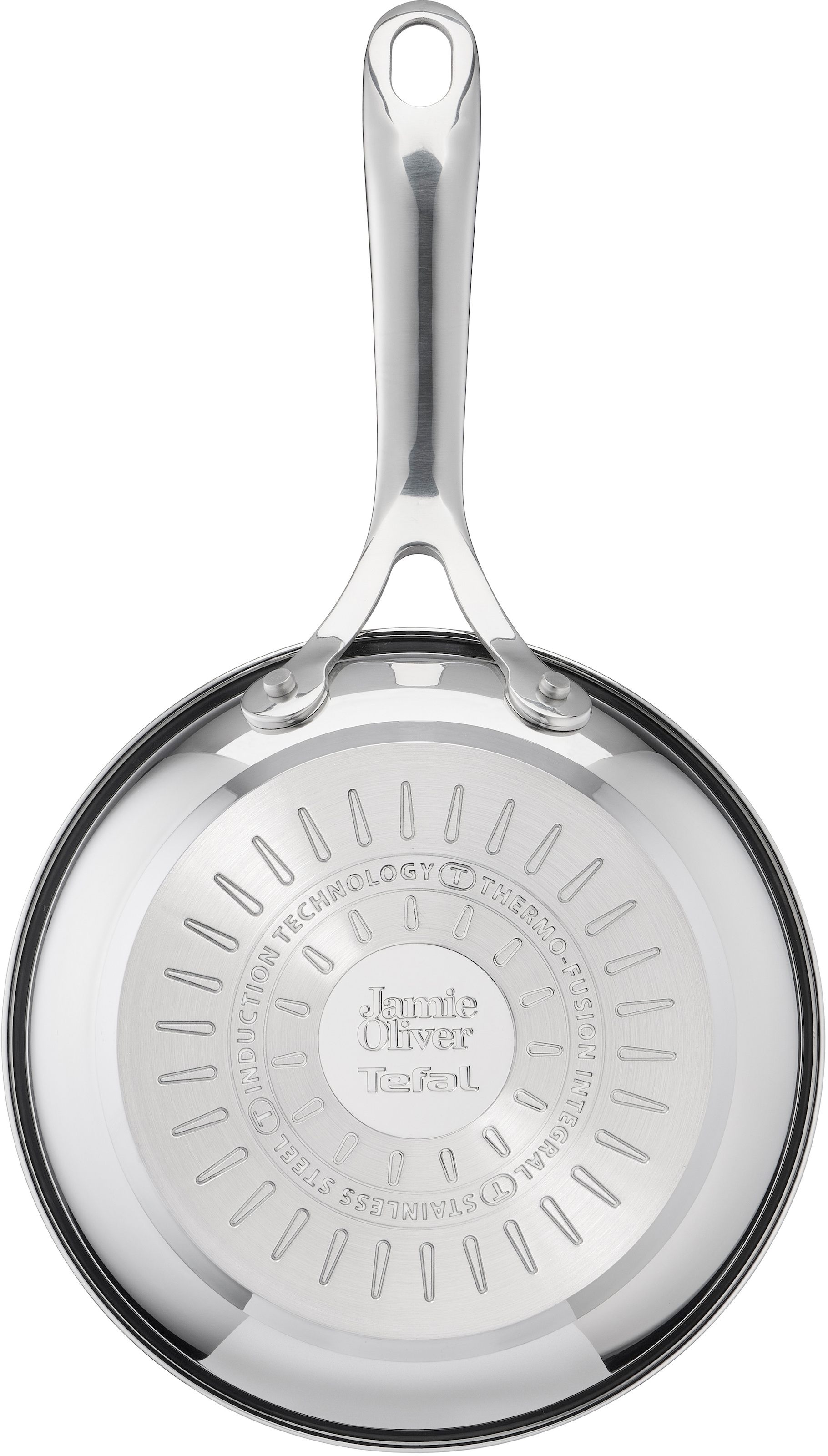 Tefal Bratpfanne »Jamie Oliver Cook's Direct«, Edelstahl, (1 tlg.), aus Edelstahl, Antihaft, Thermo-Signal, alle Herdarten Induktion