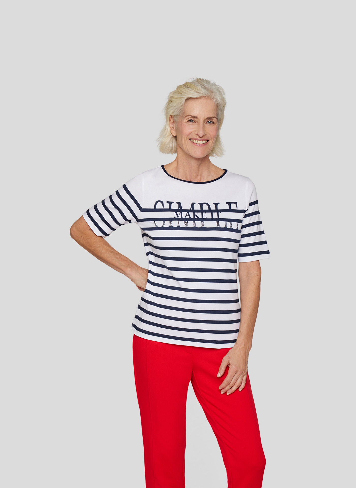 Rabe Print-Shirt "Rabe Maritimes Streifenshirt mit Statement-Print" günstig online kaufen