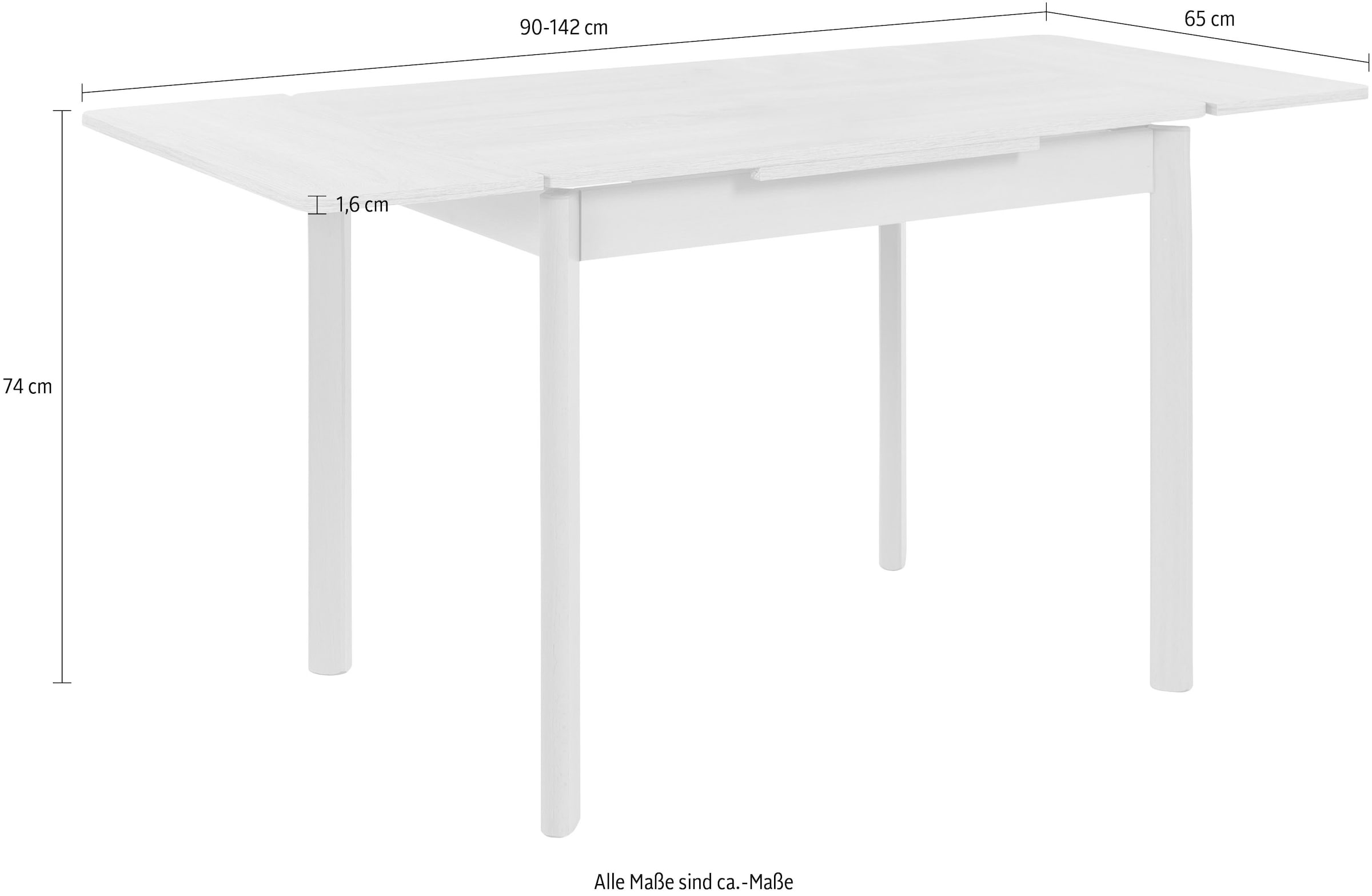 HELA Esstisch »Bremen II T P«, ausziehbar 90-142 cm