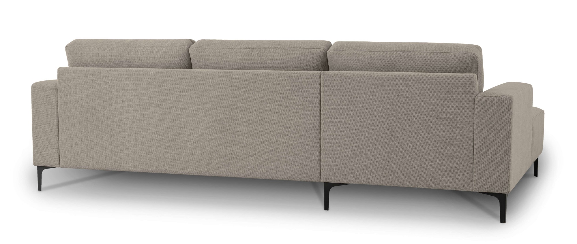 Home affaire Ecksofa »Tournon, L-Form, Breite 262 cm, Webstoff, Chenille«, Designsofa im nordischen Stil, Wellenunterfederung, Metallfüße
