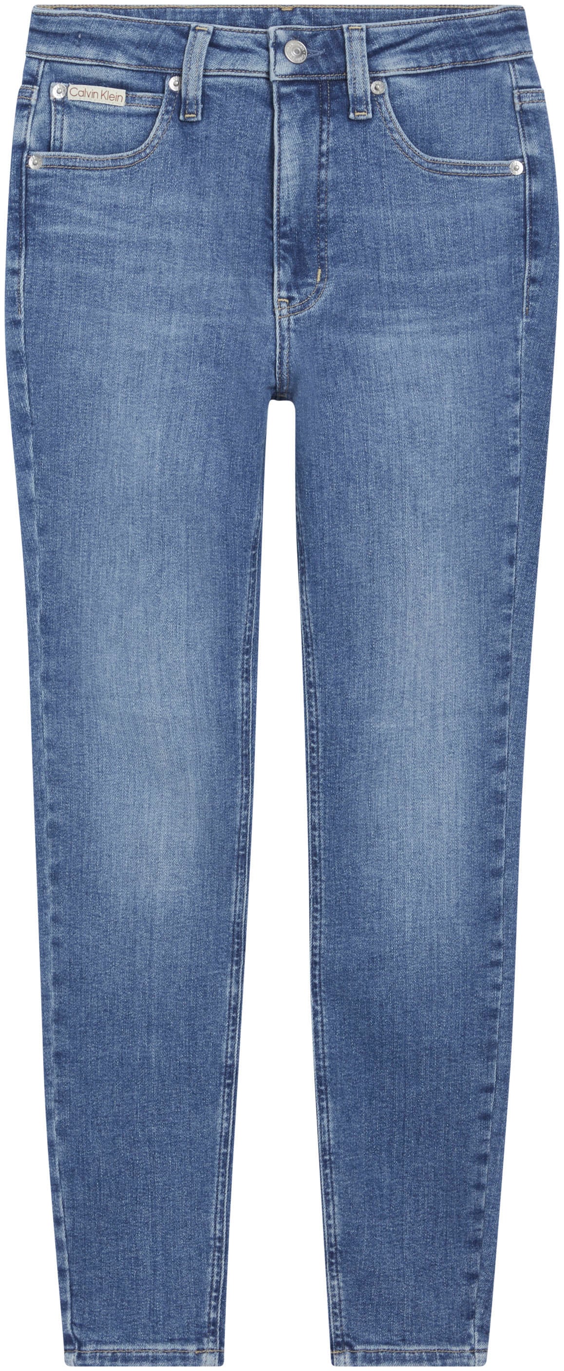 Calvin Klein Jeans Skinny-fit-Jeans »HIGH RISE SUPER SKINNY ANKLE«, mit Stoned wash Optik, mit Coinpocket