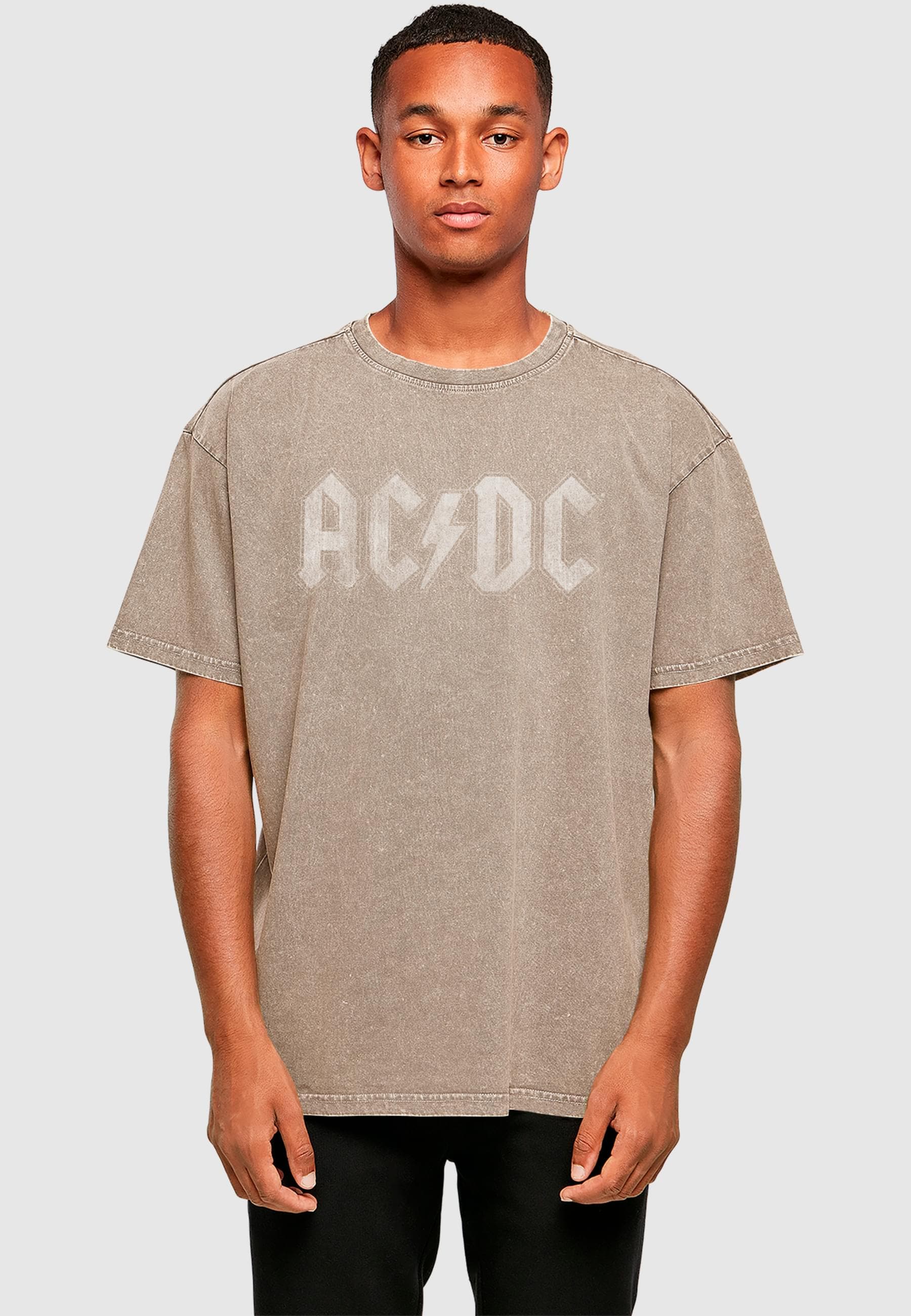 Merchcode T-Shirt »Merchcode Herren ACDC - Logo Acid Washed Oversize Tee«, (1 tlg.)